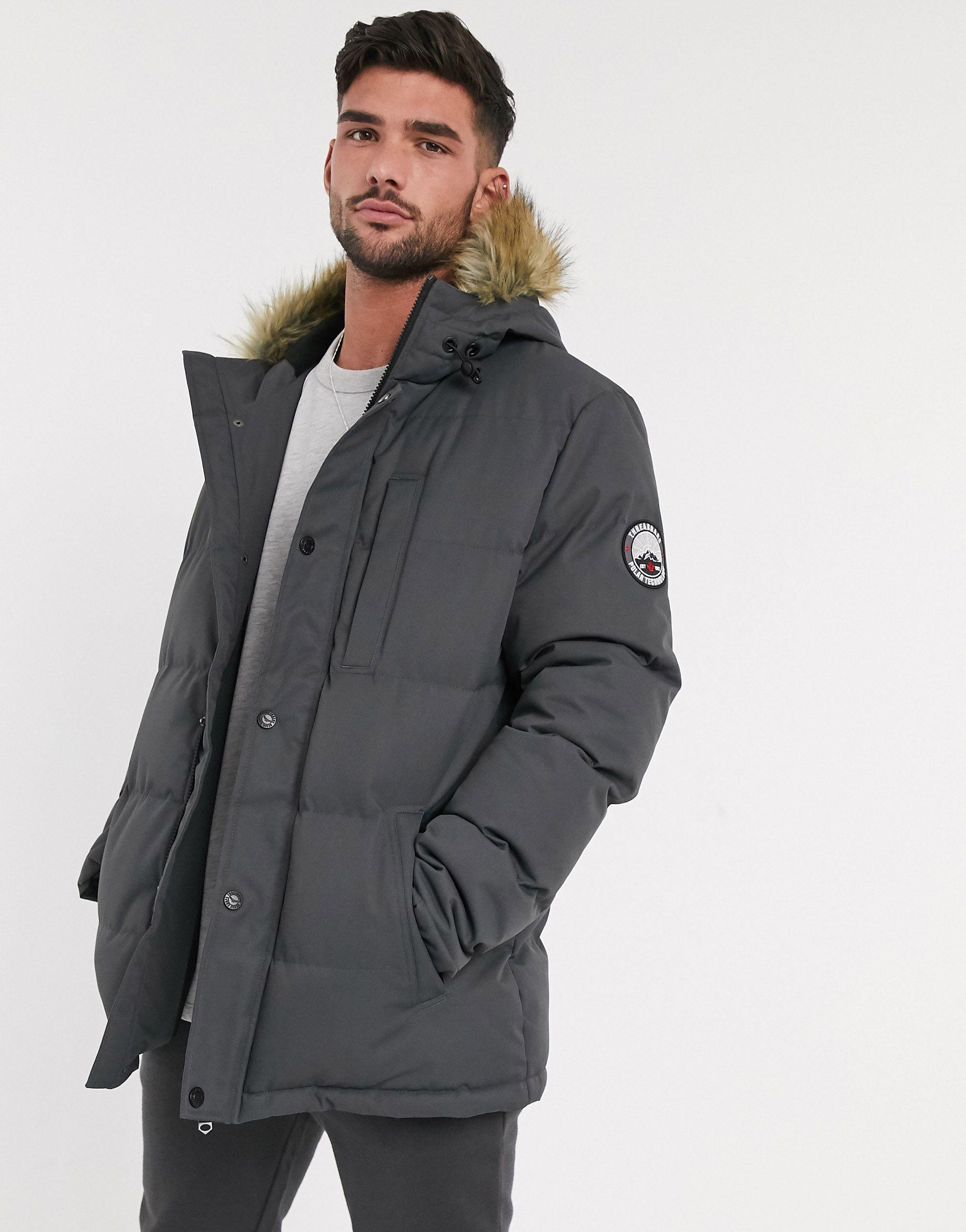 Threadbare quilted parka Clearance