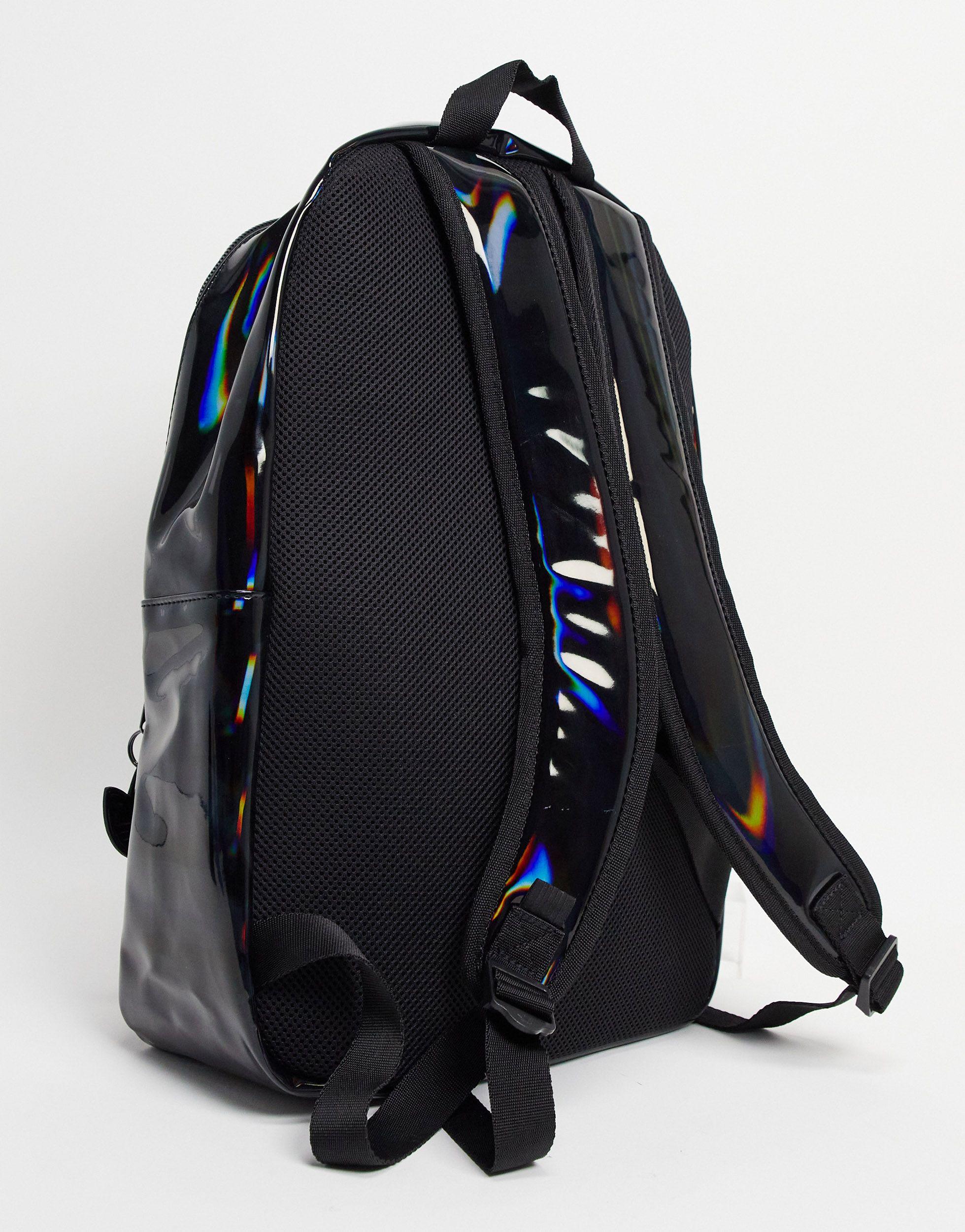 black pu backpack