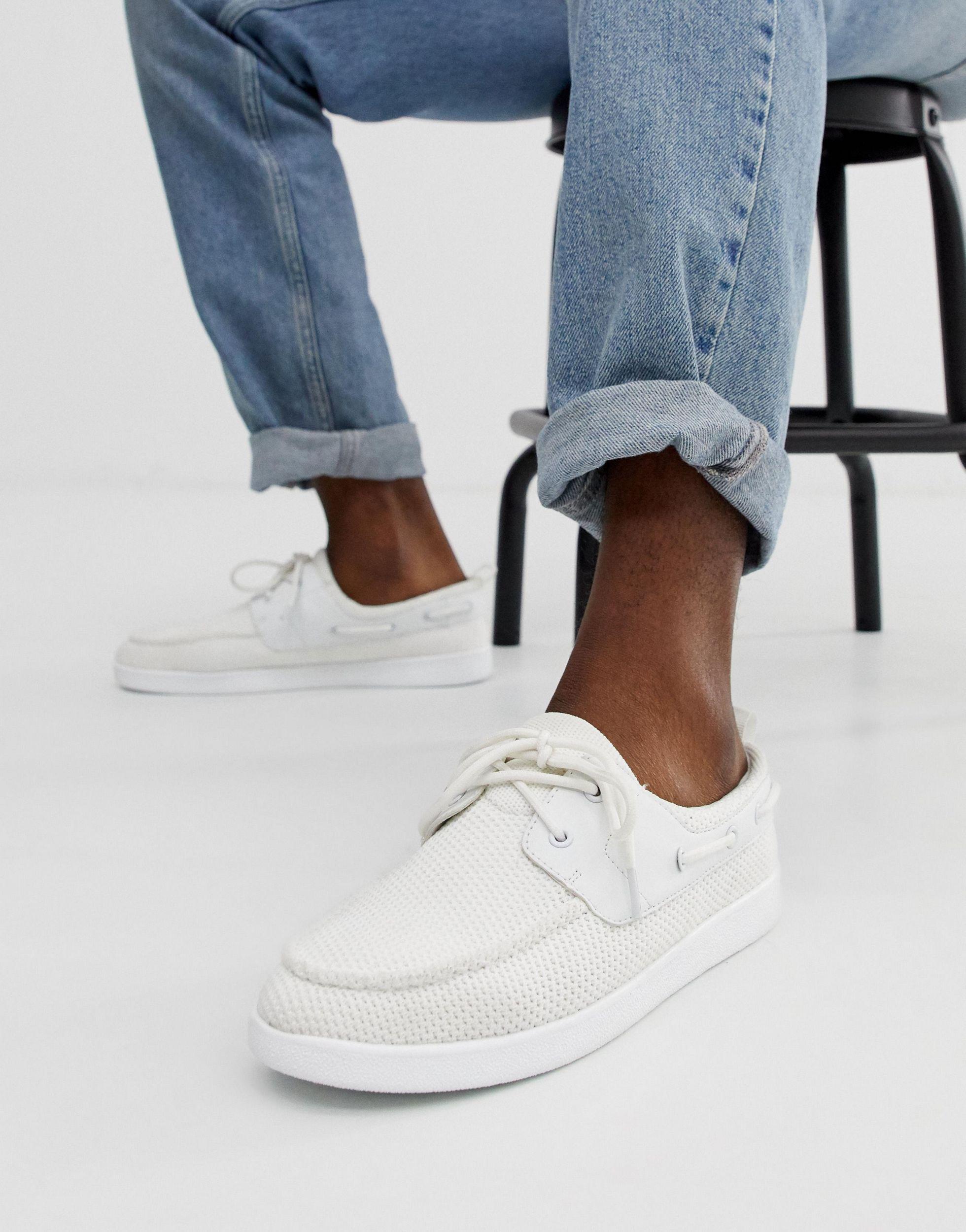 ASOS Boat Shoes in White for Men | Lyst