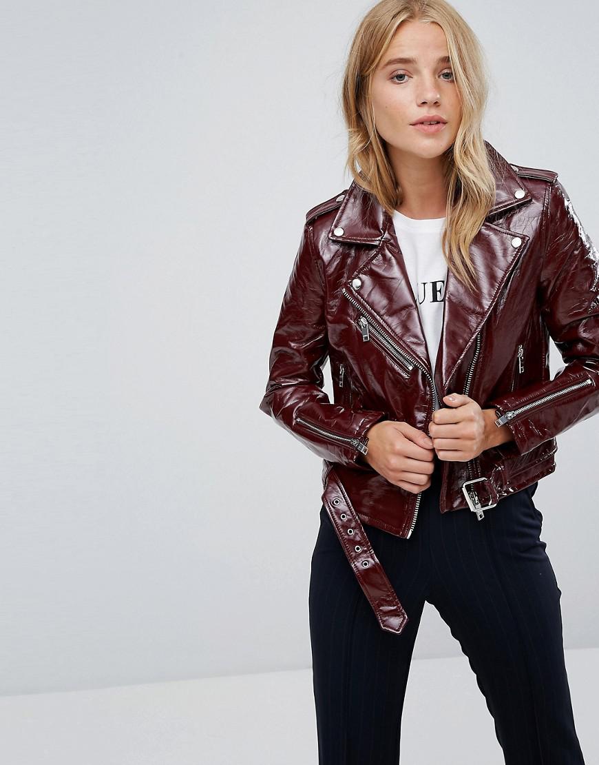 vinyl biker jacket