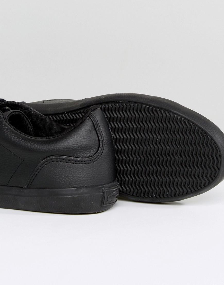 lacoste lerond black leather