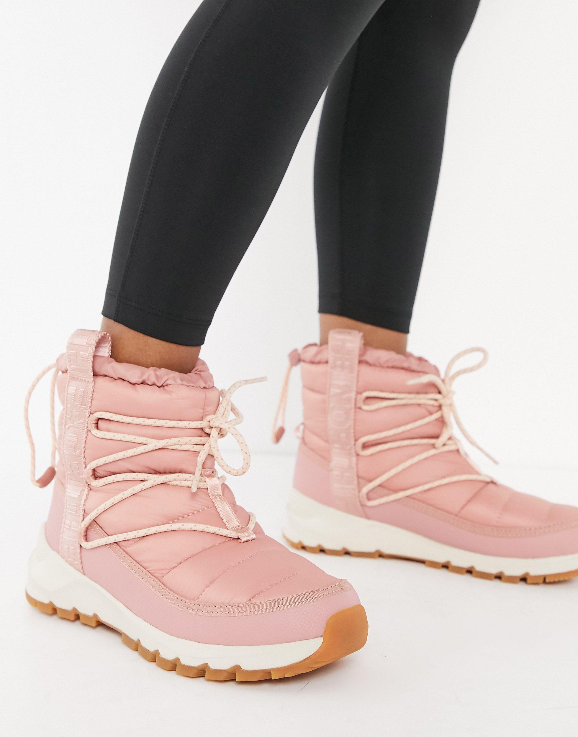 The North Face Thermoball Boot in Pink | Lyst Canada