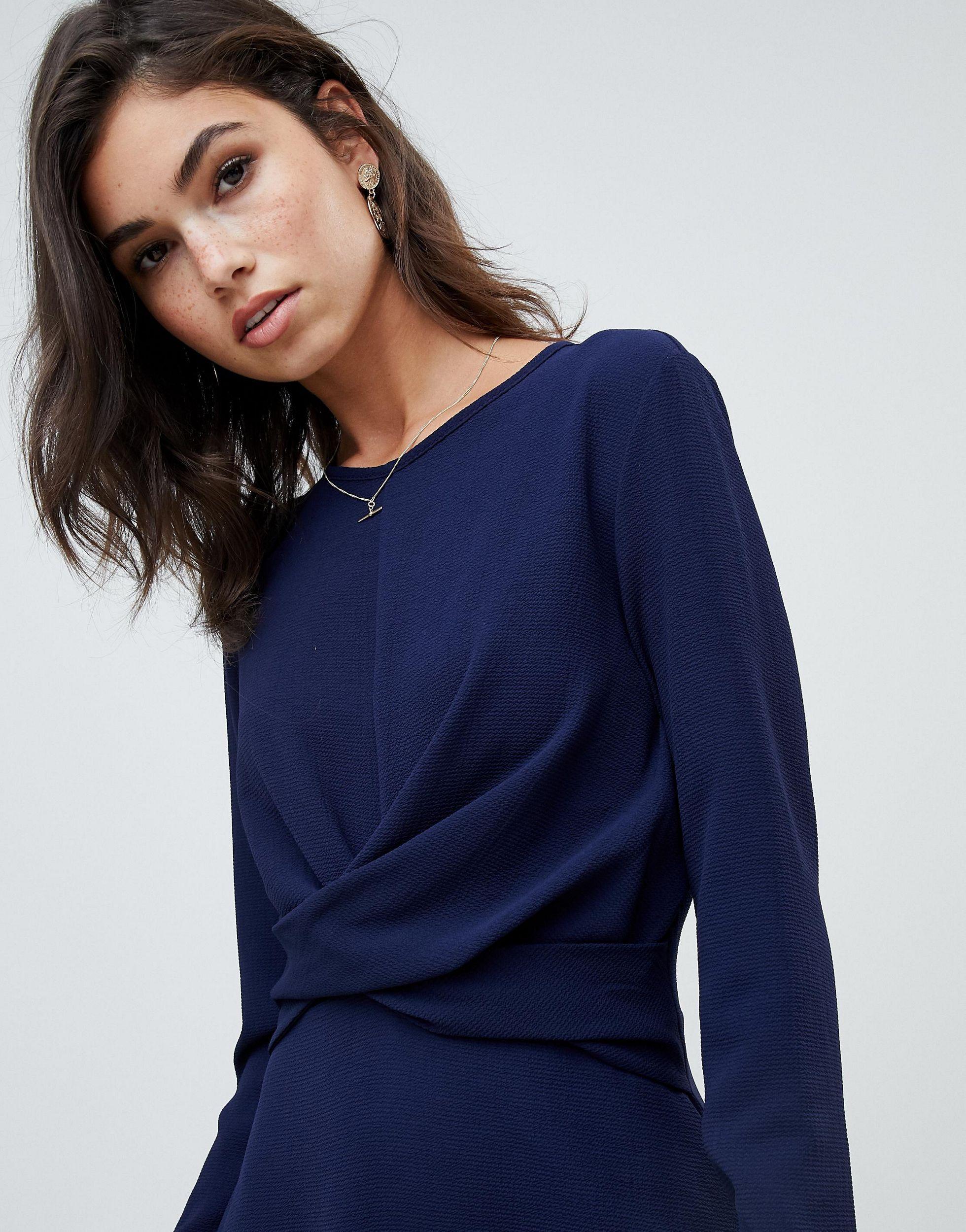 boohoo twist detail skater dress