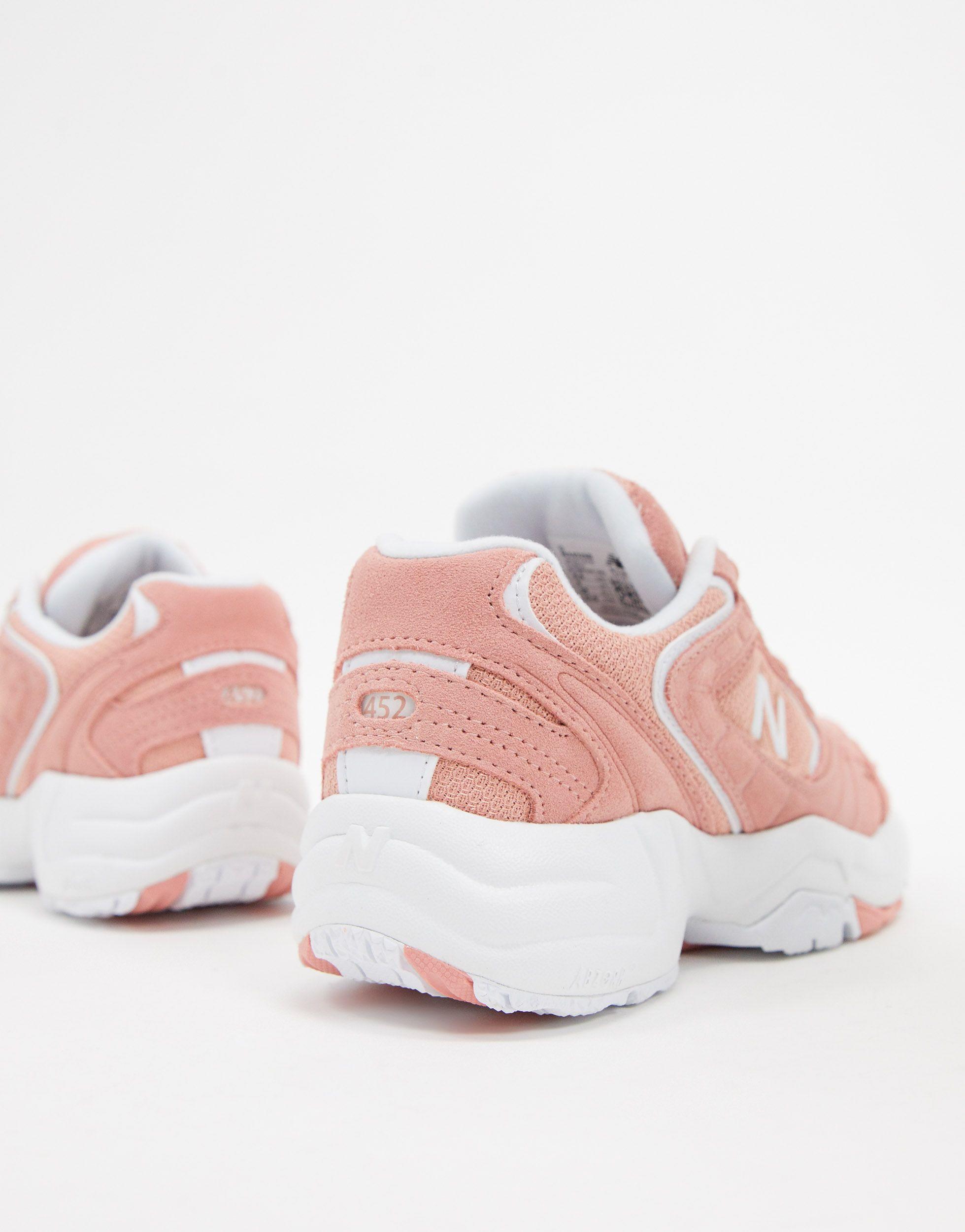 New Balance 452 Chunky Trainers in Pink | Lyst