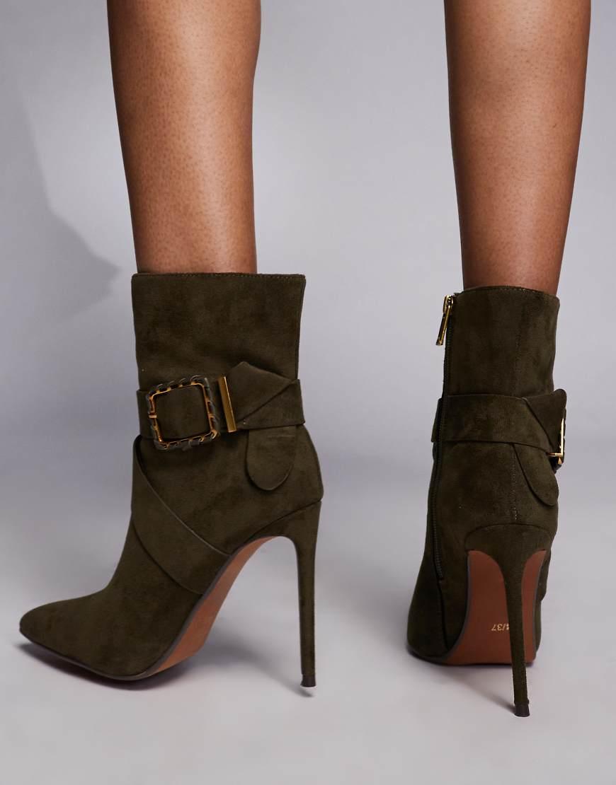 Buckle River Island Peep Toe Ankle Boots RIVER ISLAND SIZE WOMENS