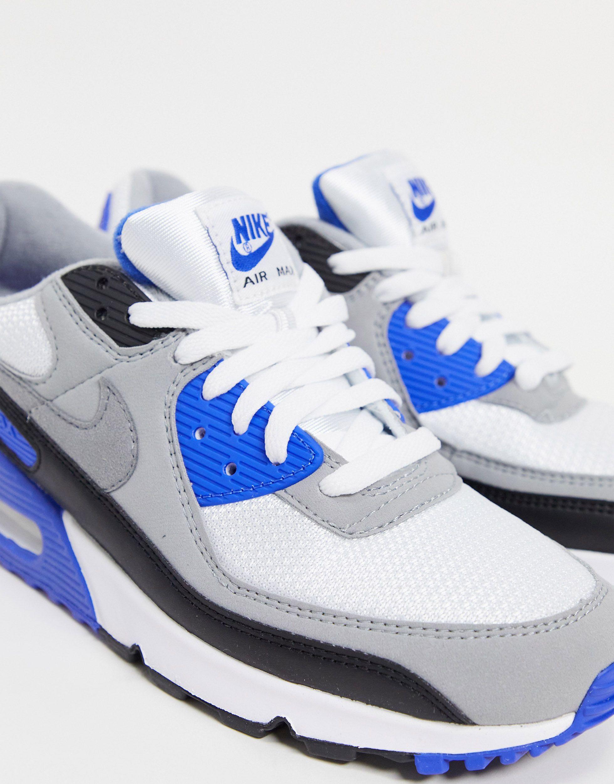 Air Max 90 - Sneakers bianche e blu da Uomo di Nike in Blu - Lyst Air Max 90 - Sneakers bianche e blu da Uomo di Nike in Blu - Lyst