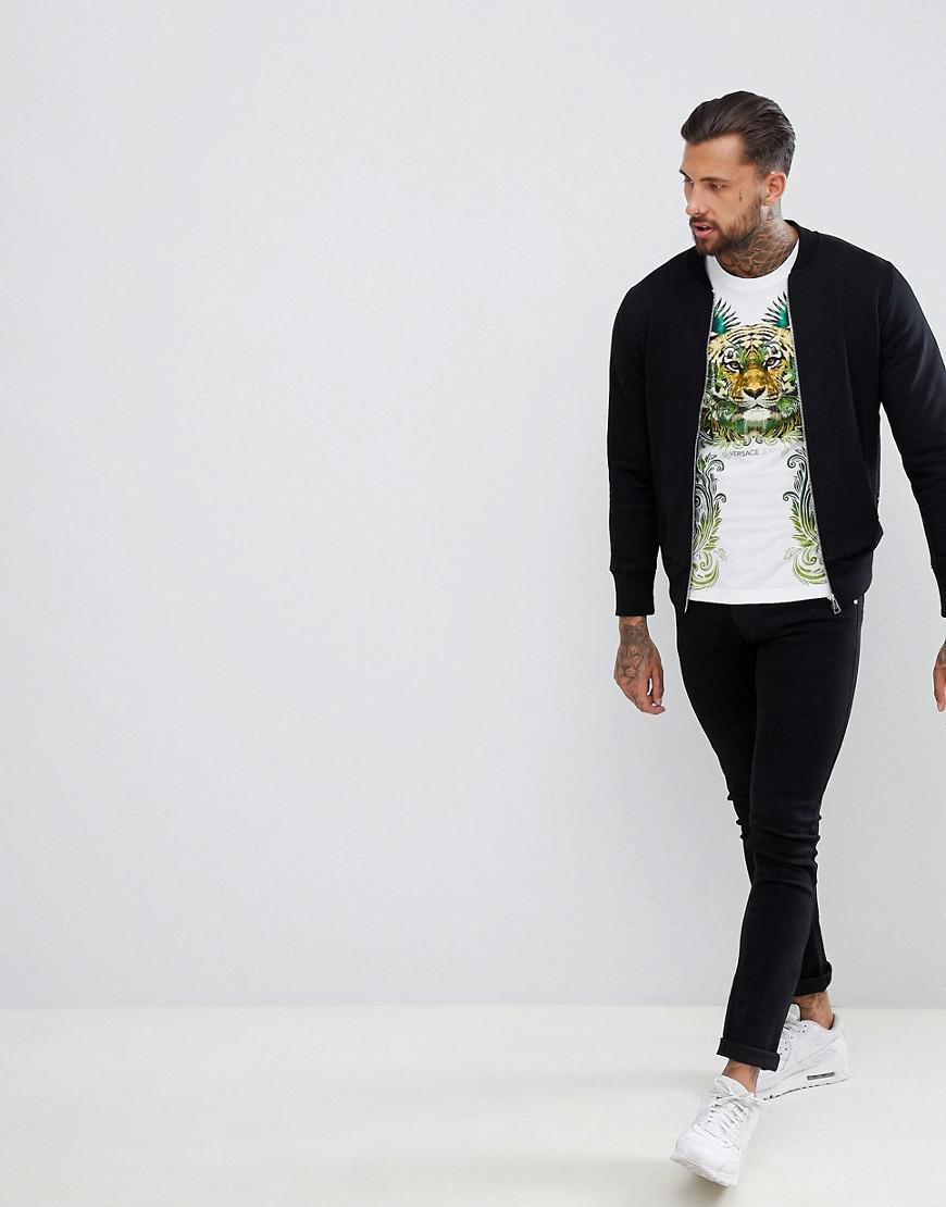 Details about   Versace Jeans Couture Leopard Print Bold T-shirt Black