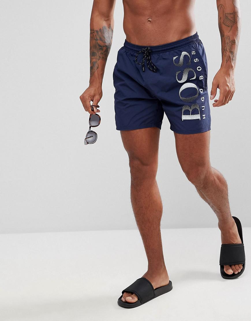 Lyst Boss By Hugo Octopus Swim Shorts In Navy in Blue for Men