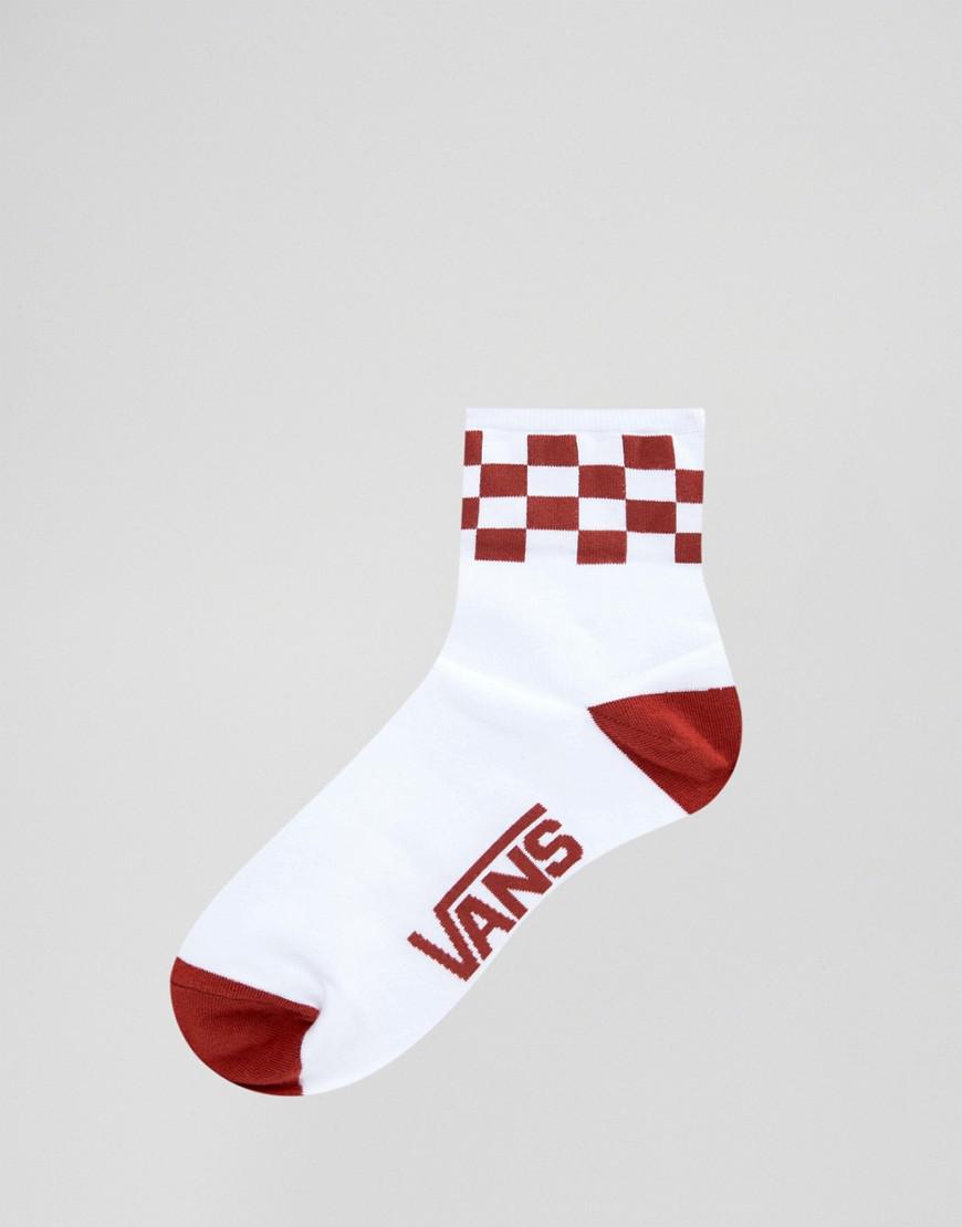 Chaussettes motif damier Vans en coloris Rouge | Lyst