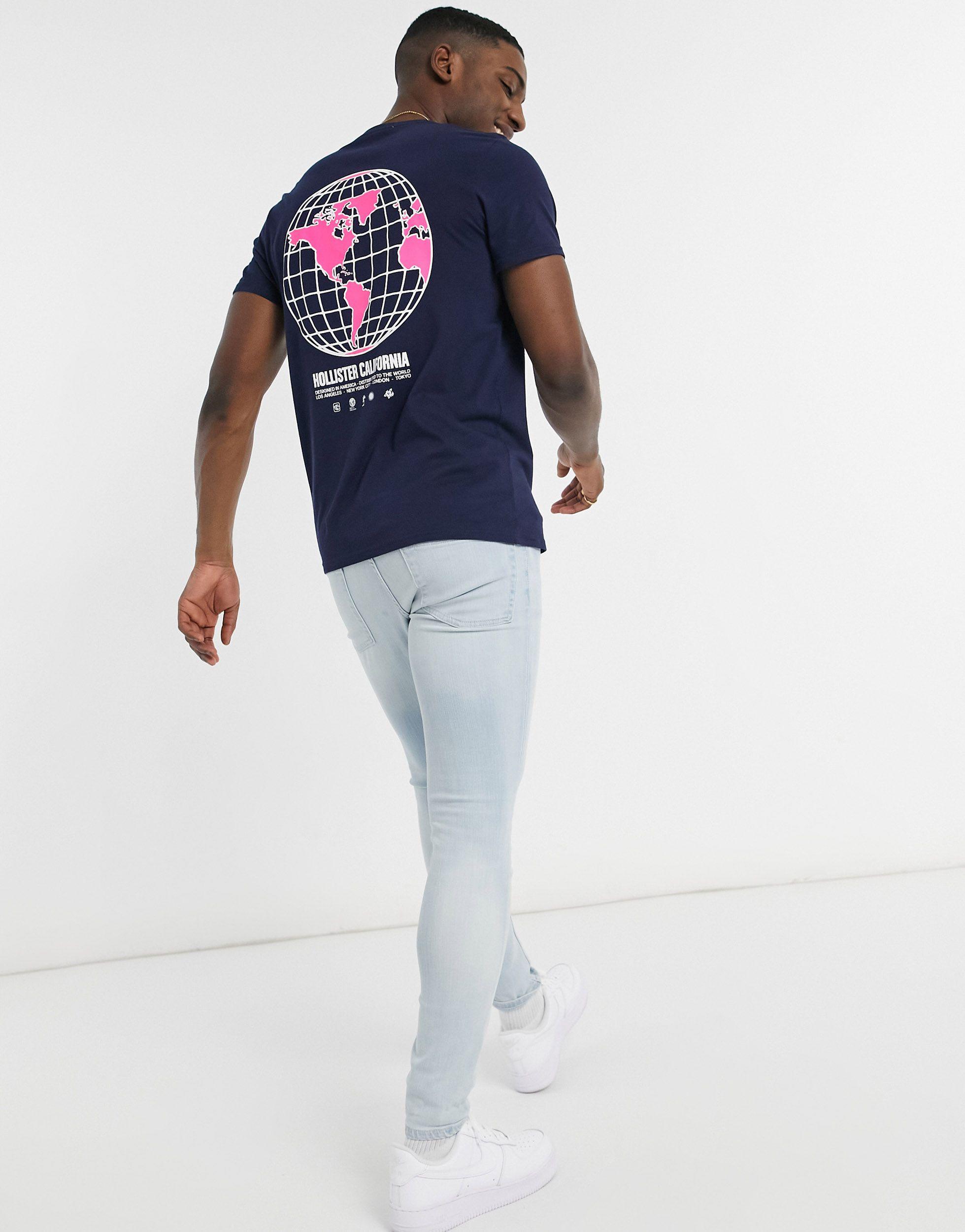 Hollister Back World Logo Print T-shirt 
