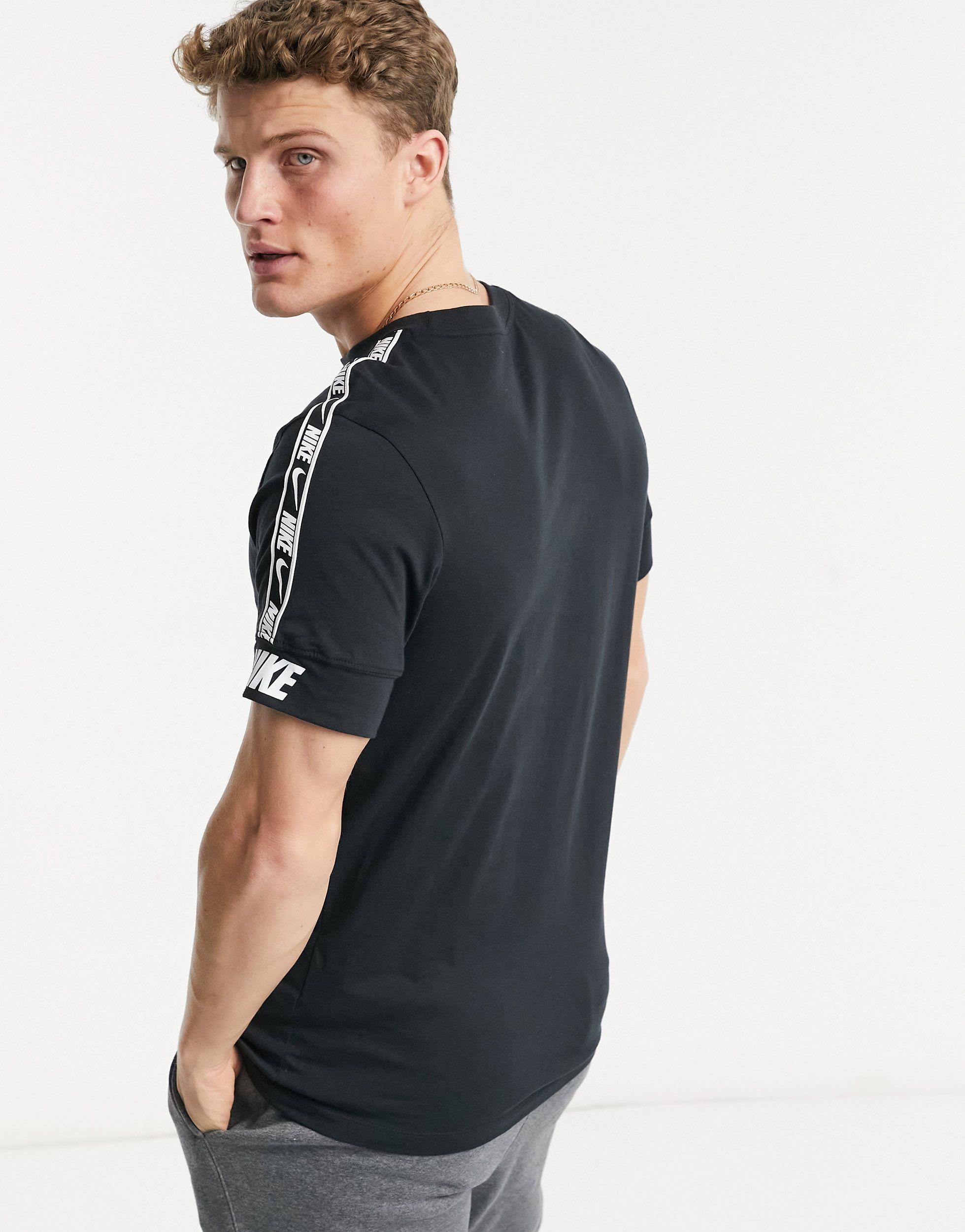 Nike Repeat Pack Taping T-shirt in Black for Men | Lyst