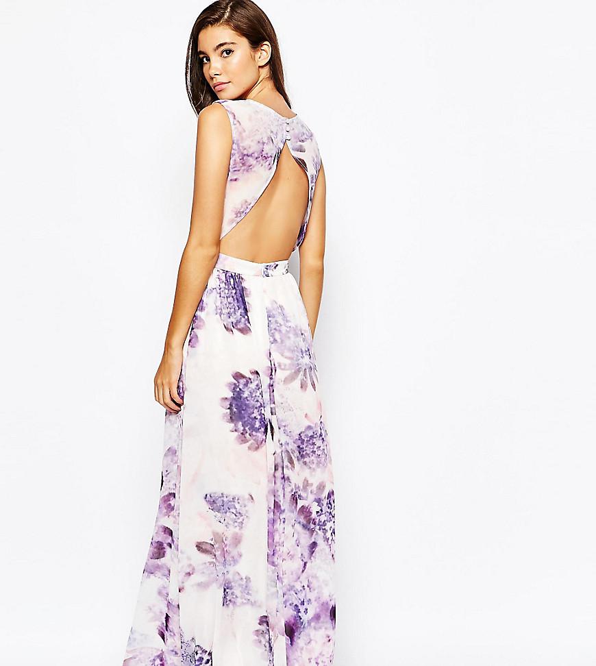 purple floral maxi