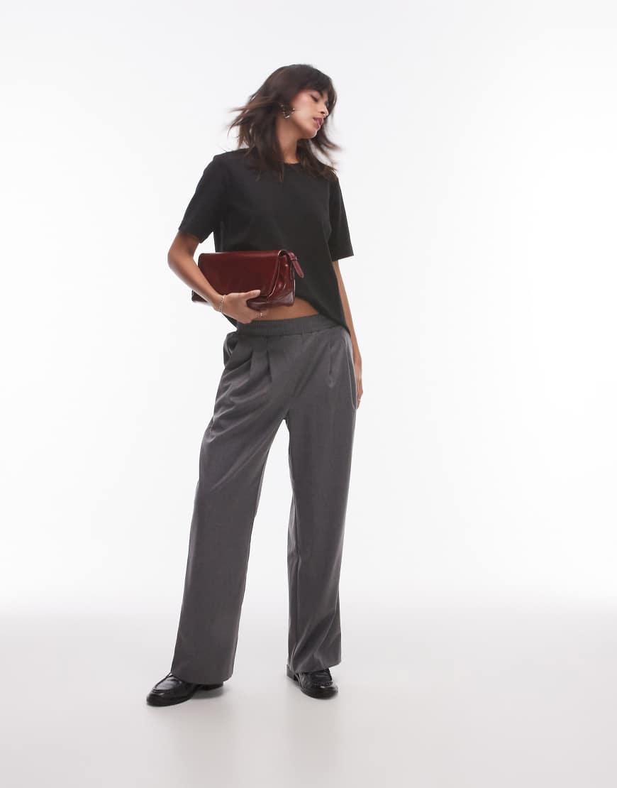 Straight Leg Topshop Grey Petite Joggers TOPSHOP Track Pants And