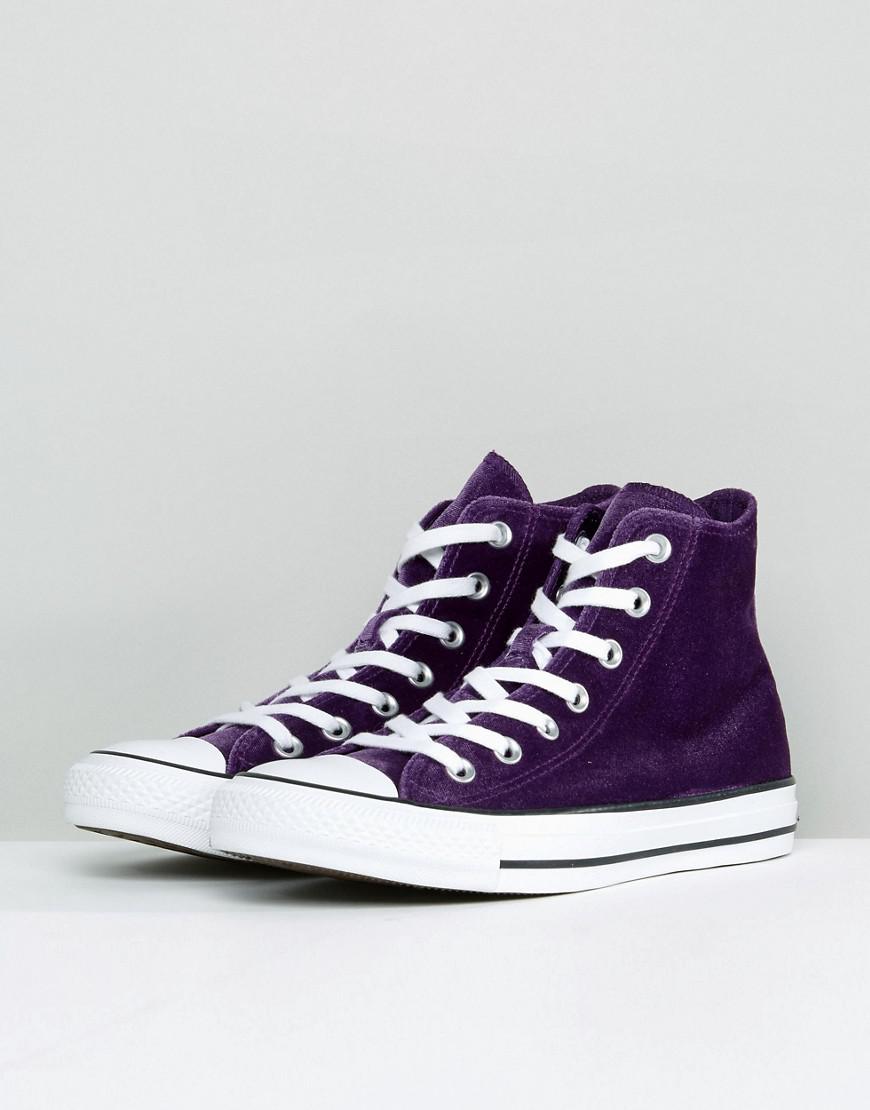 Converse Chuck Taylor High Sneakers In Purple Velvet Lyst