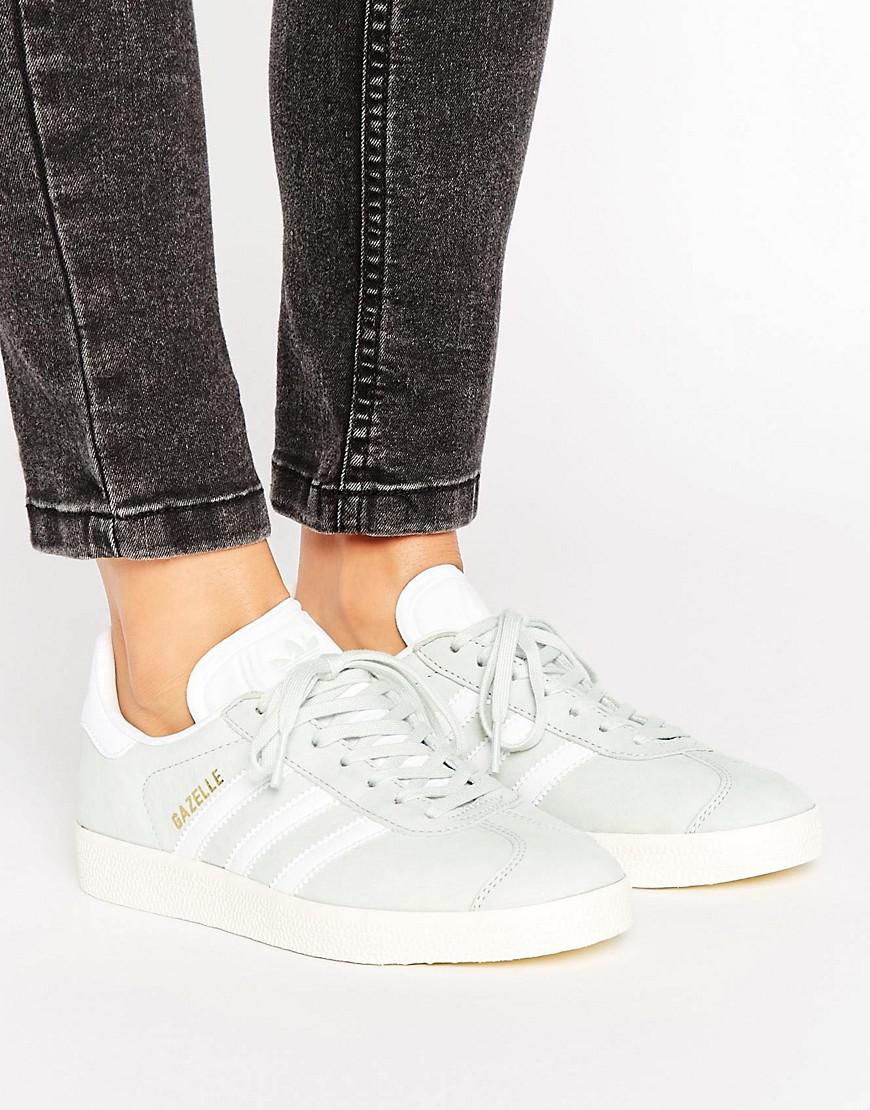 adidas Originals Leather Originals Pastel Mint Gazelle Sneakers in ...