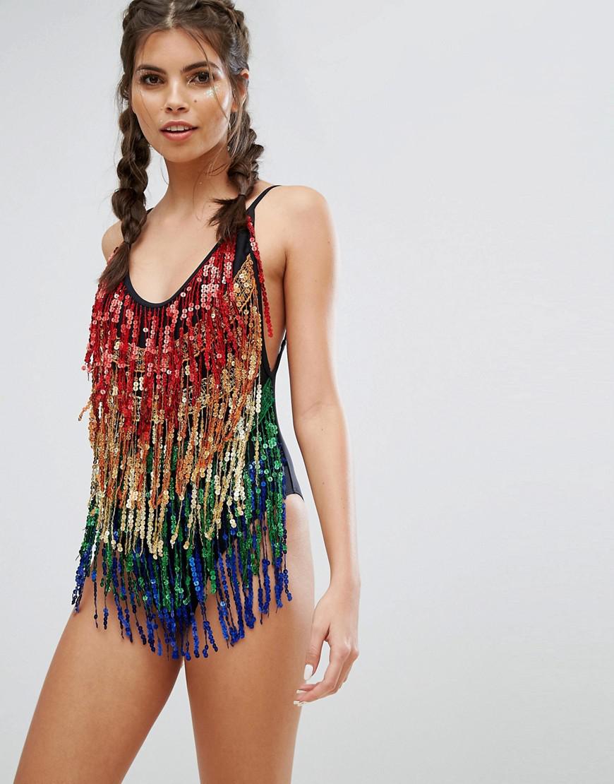 fringe swimwear