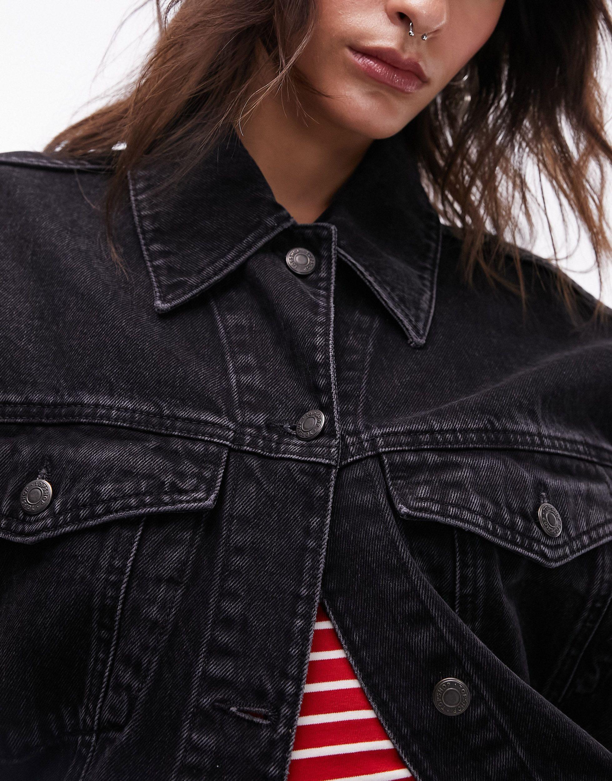 Black jean jacket topshop outlet