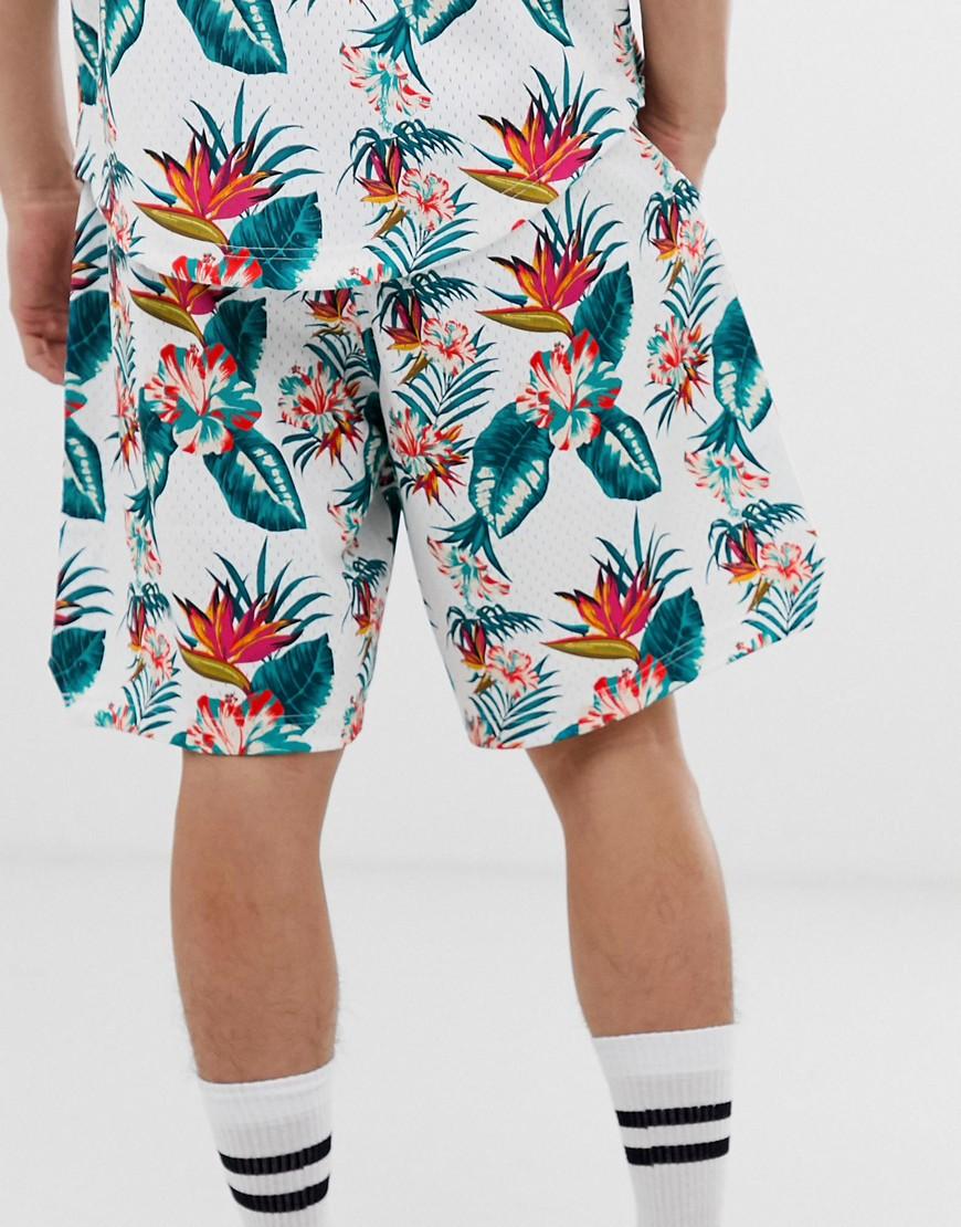 floral mesh shorts