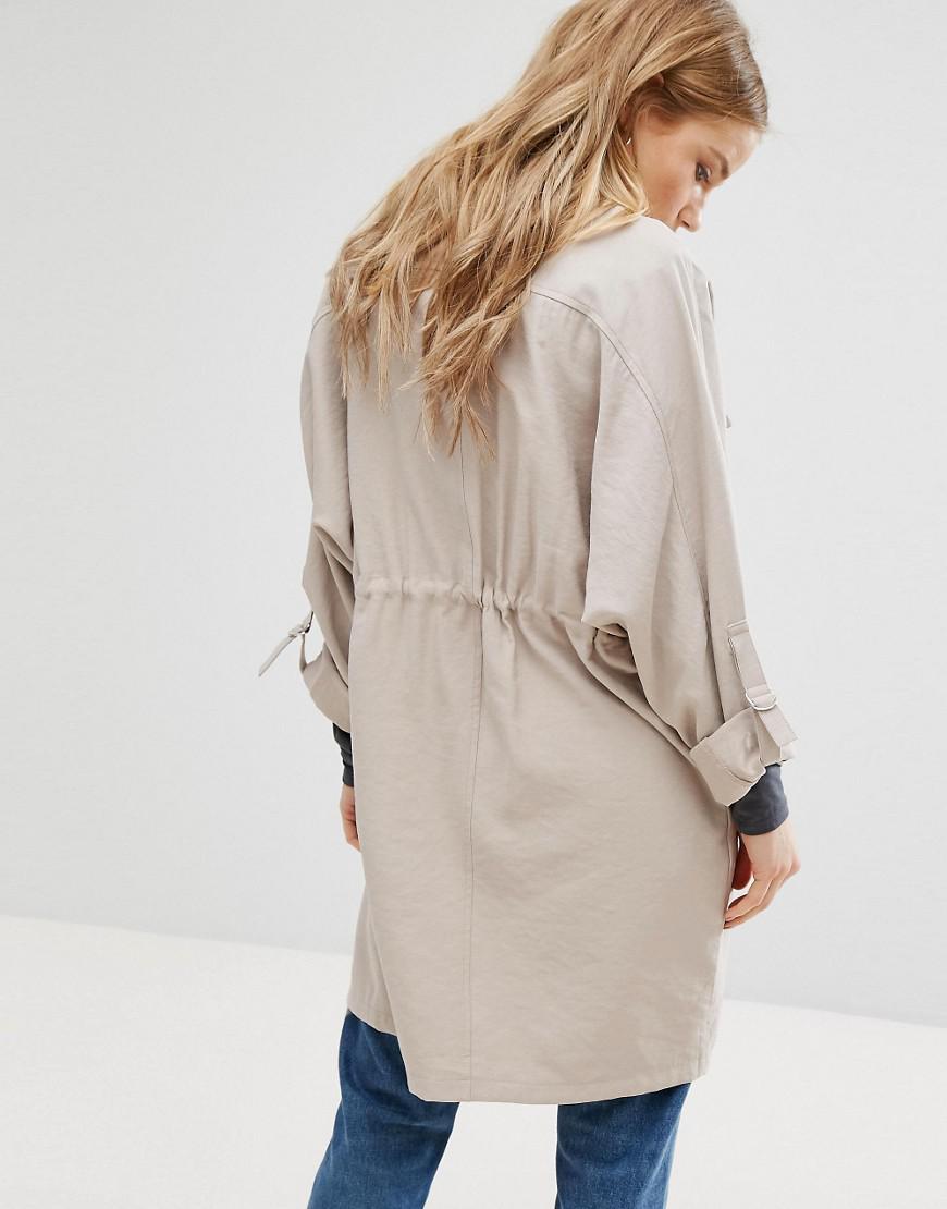 beige duster jacket