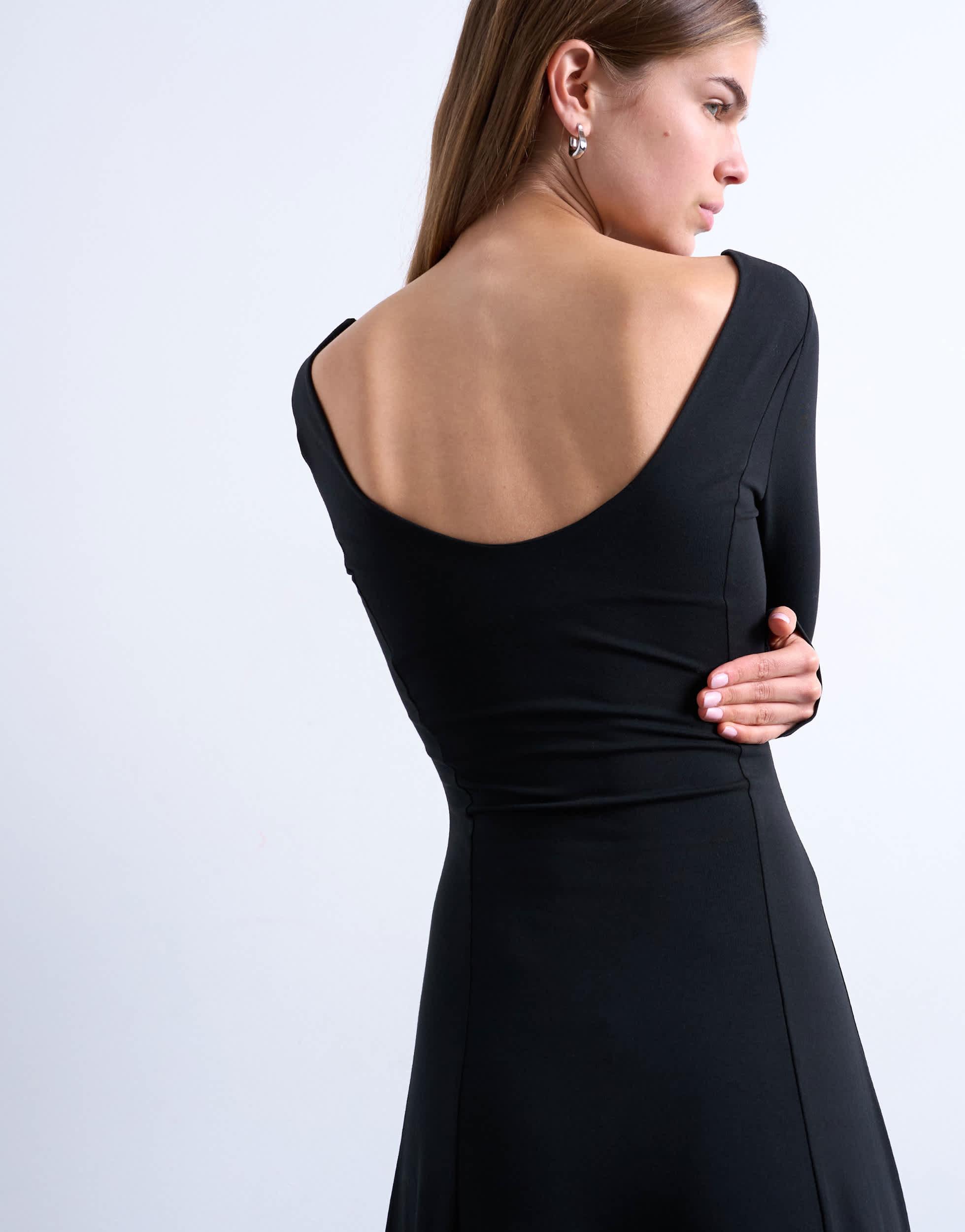 hot pink backless dress Backless Hot Pink Short A-Line Party Dress by La Femme Hot Pink / 2 main image 0