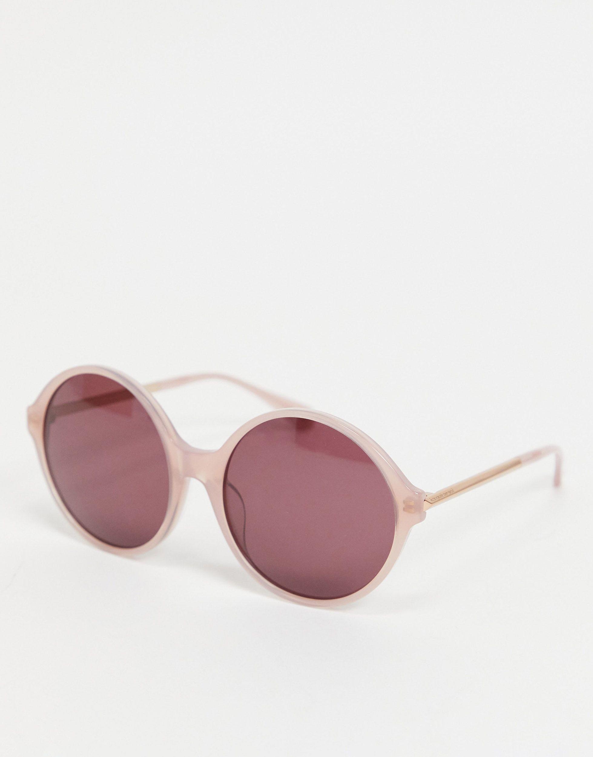 Kate Spade Wren Oversized Round Sunglasses in Pink | Lyst
