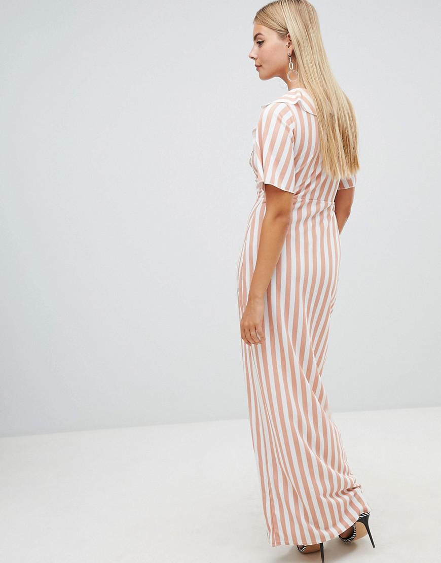 nova frill wrap maxi dress