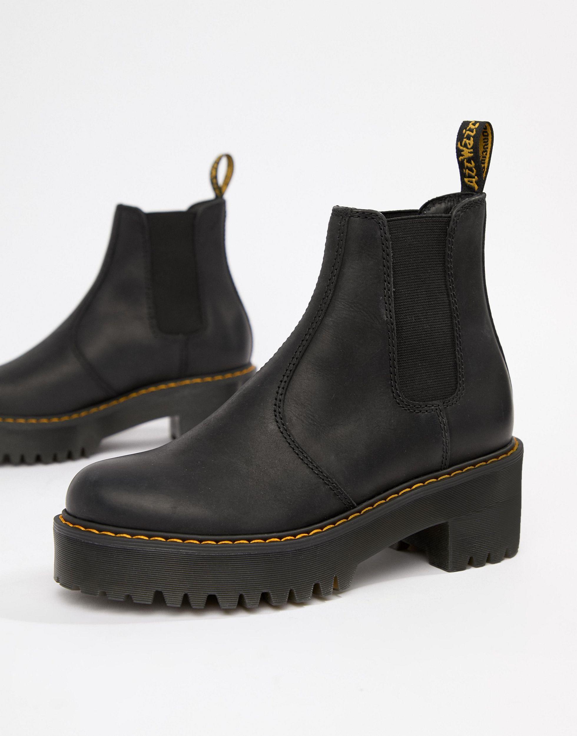 doc marten heeled chelsea boots