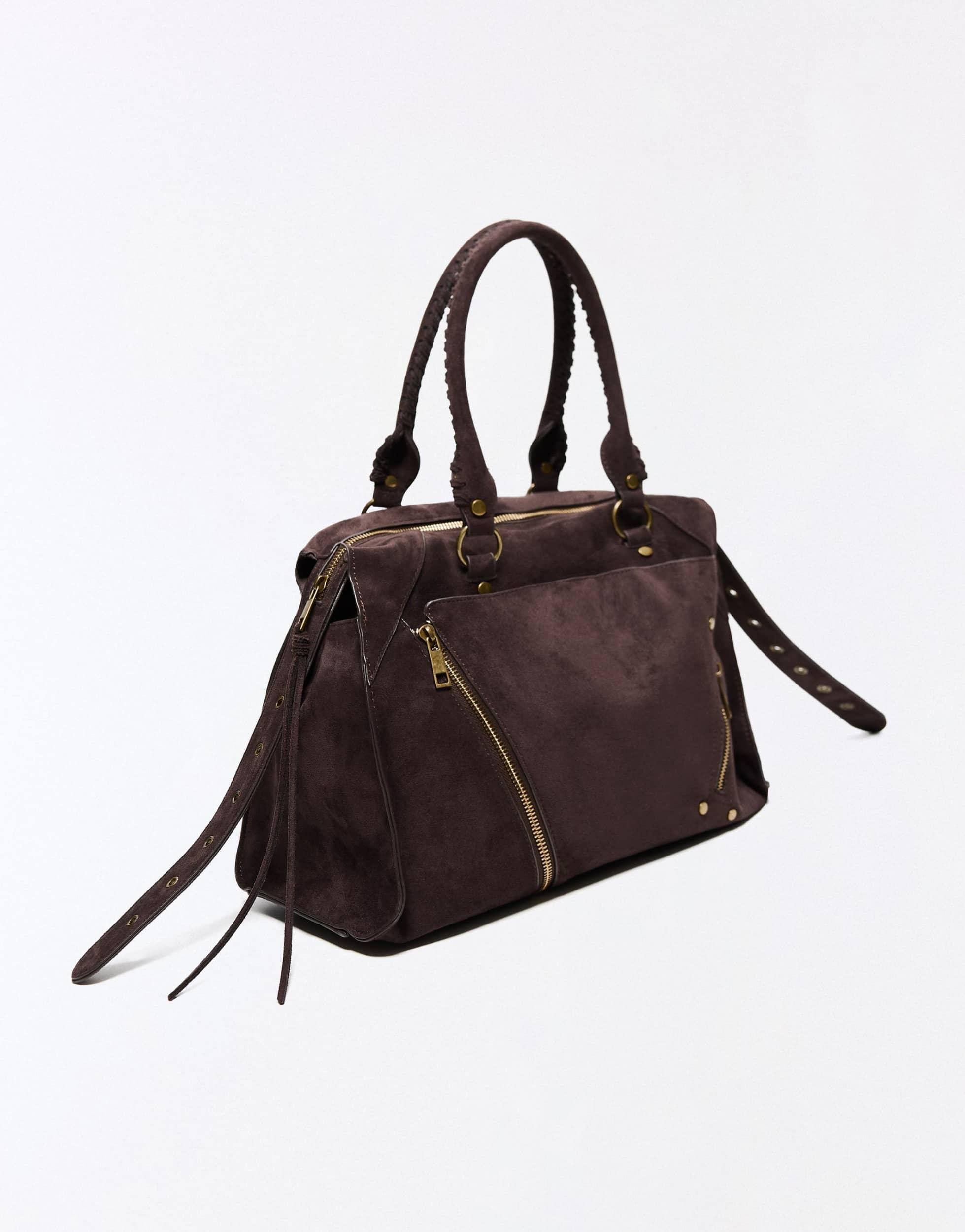 Sac Bandoulière Bershka - Estampe Serpent Rose, Taille Petite/moyenne, Chaîne Et Fermeture Aimant