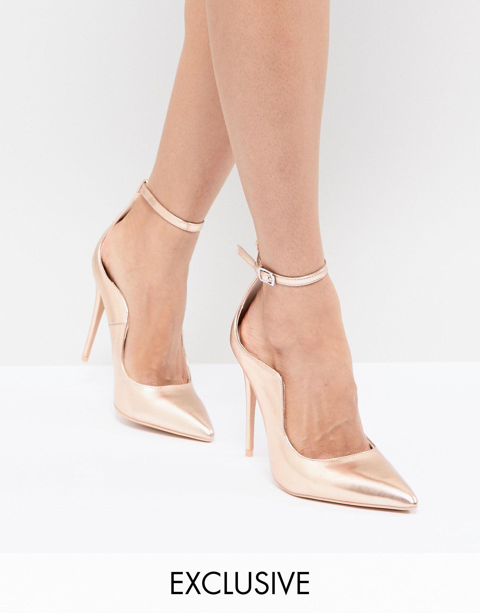 rose gold ankle strap