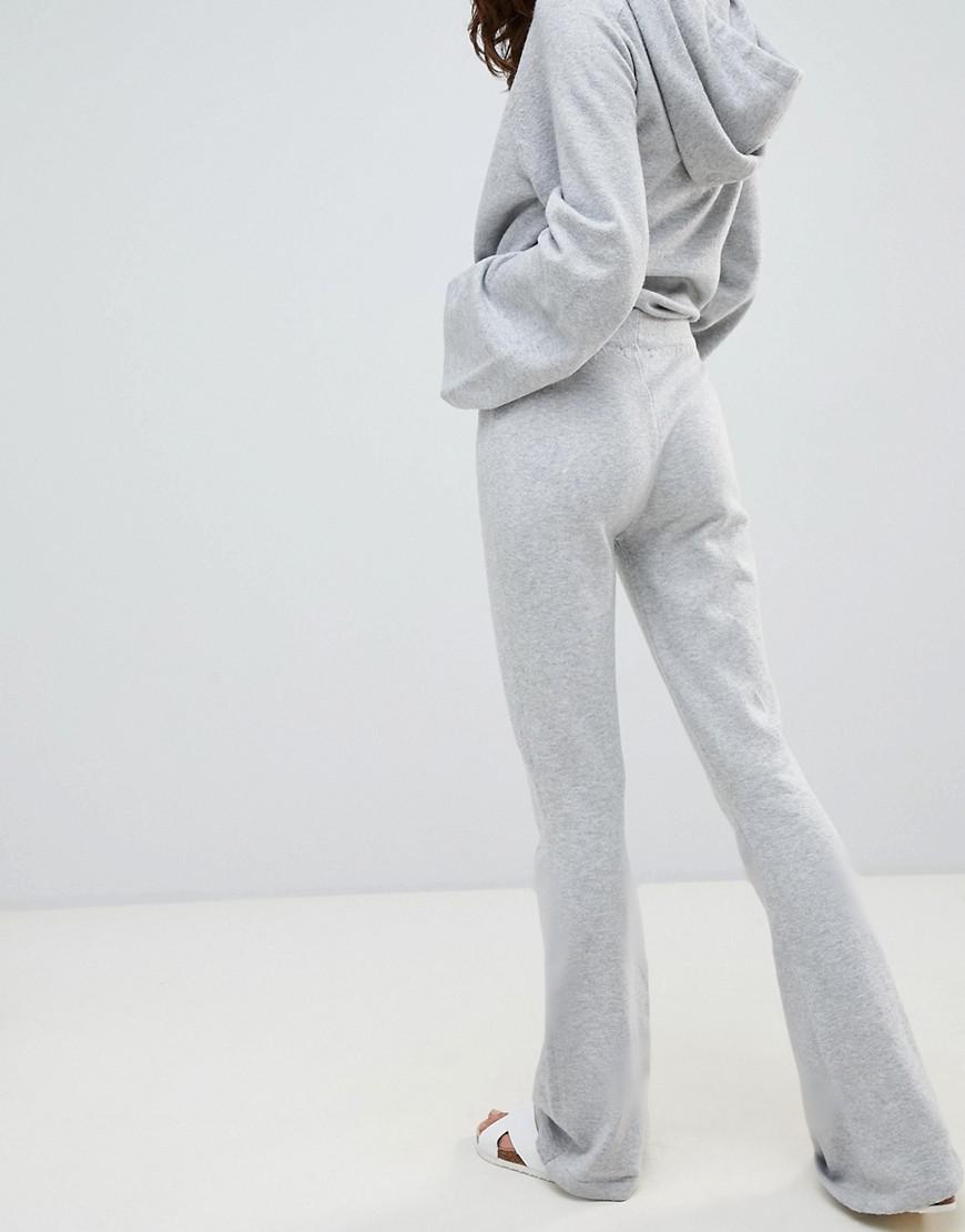 grey flared joggers