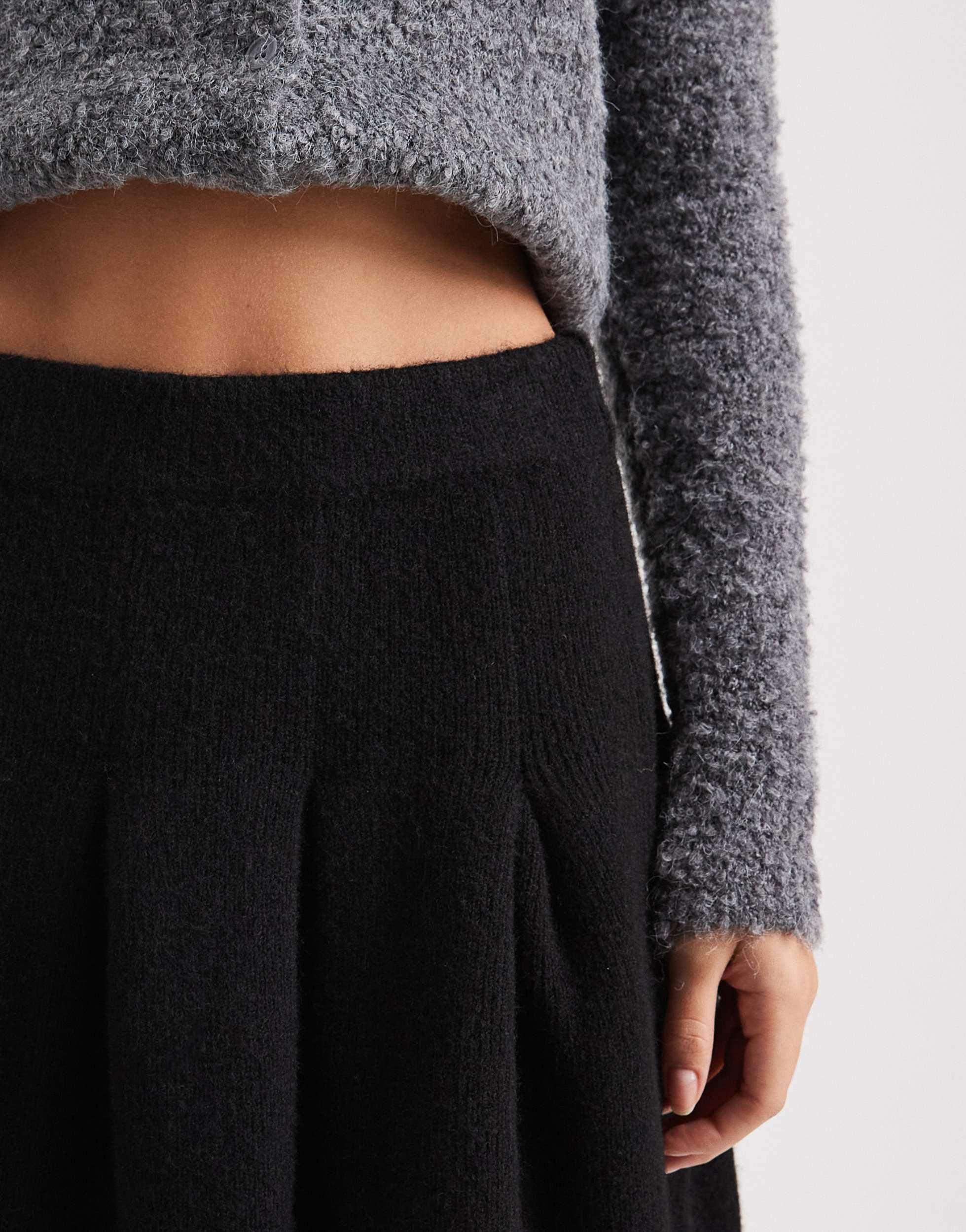 Jupe Portefeuille Miss Selfridge – Noire à Pois – Taille 14 – Longueur Genou