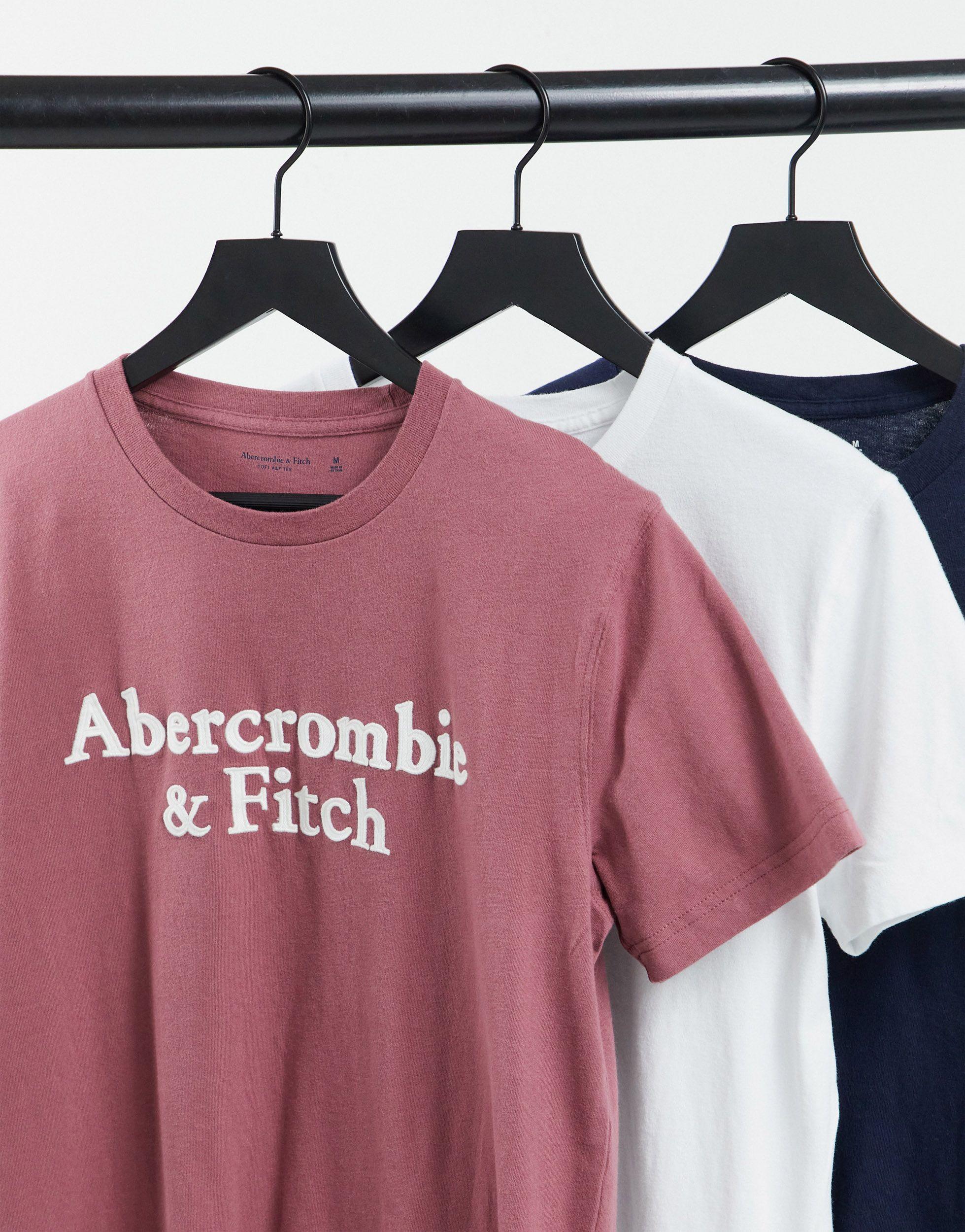 abercrombie 3 pack t shirt