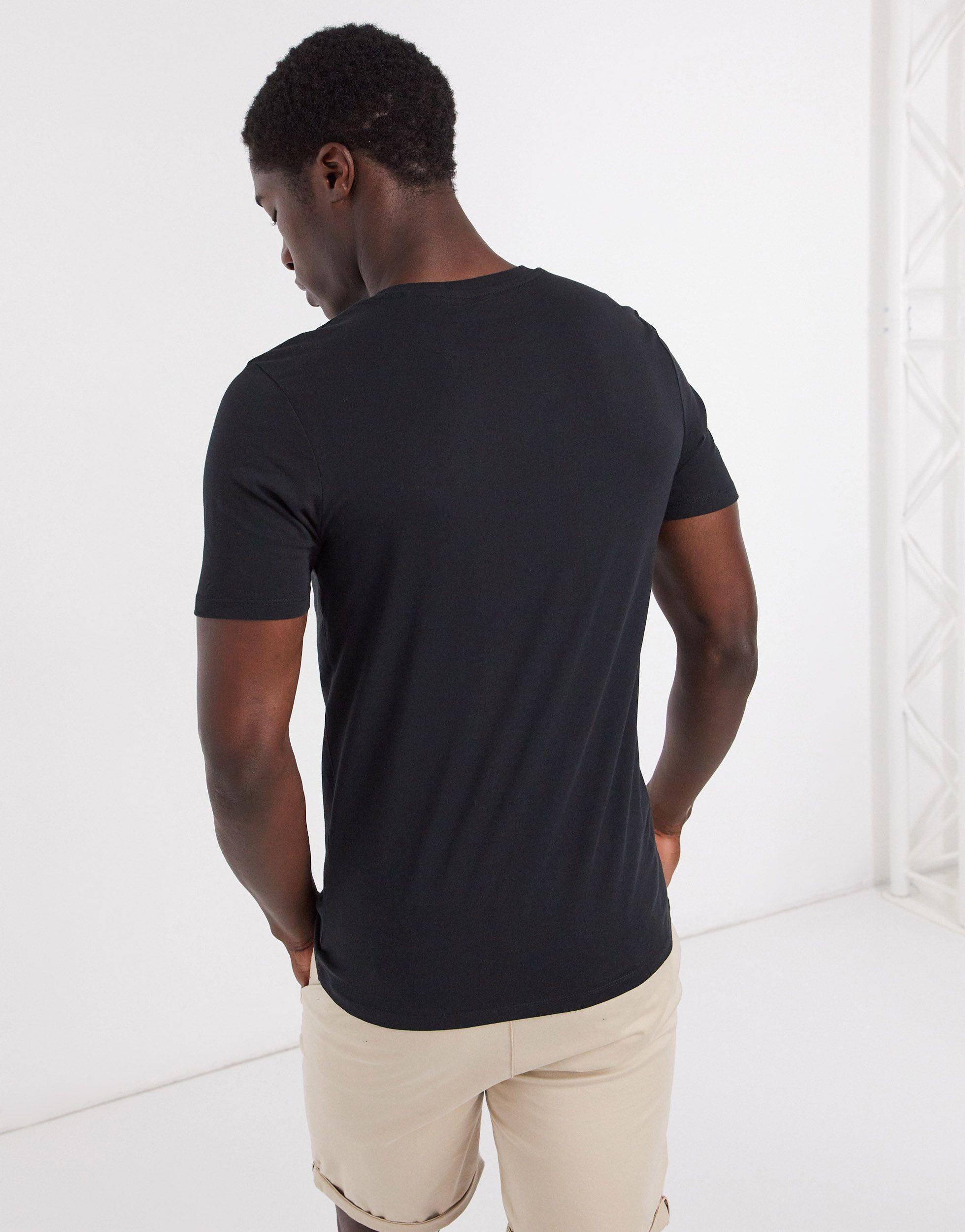 Jack & Jones Essentials Slim Fit Dog Logo Organic Cotton T-shirt in Black  for Men | Lyst