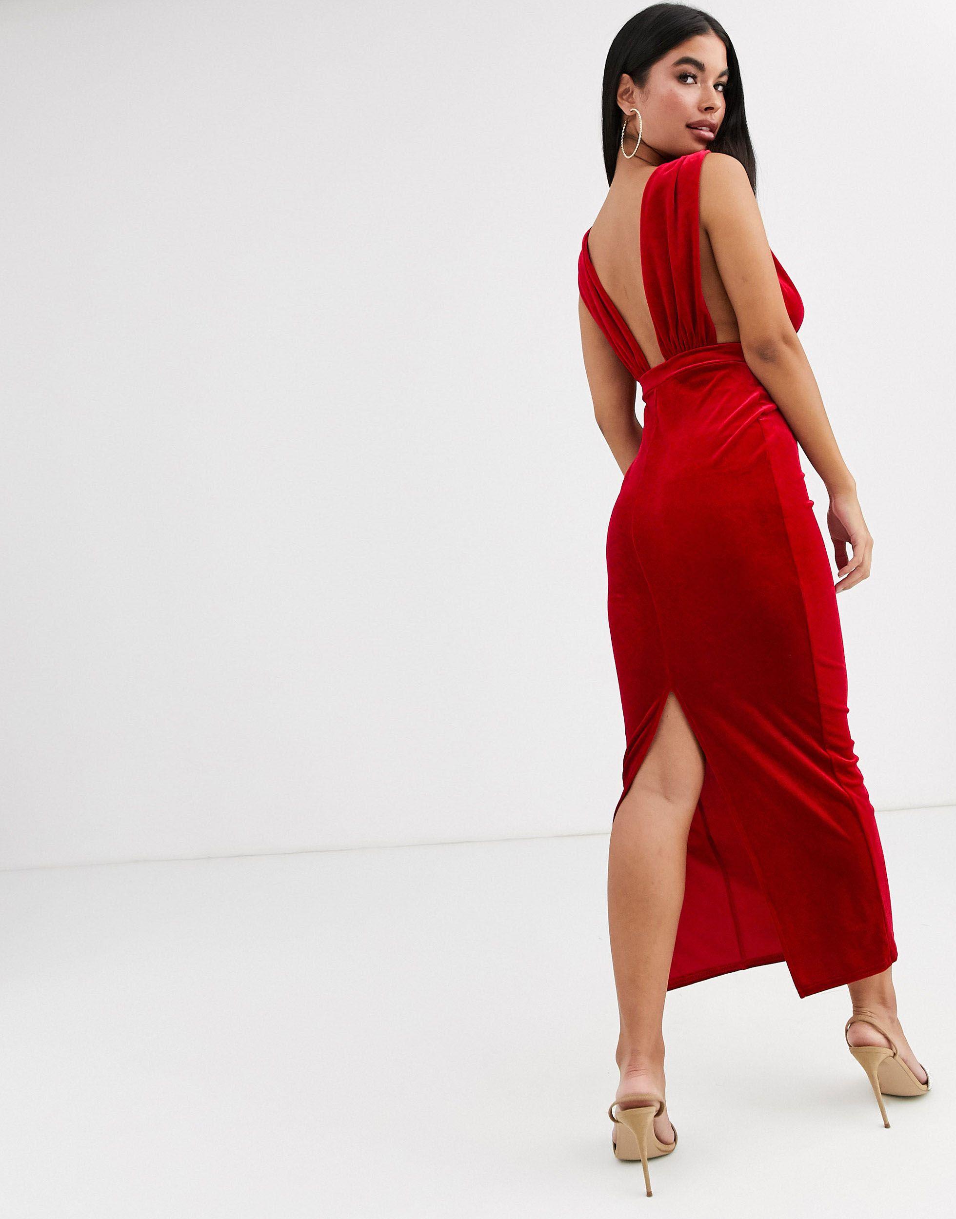 petite velvet maxi dress