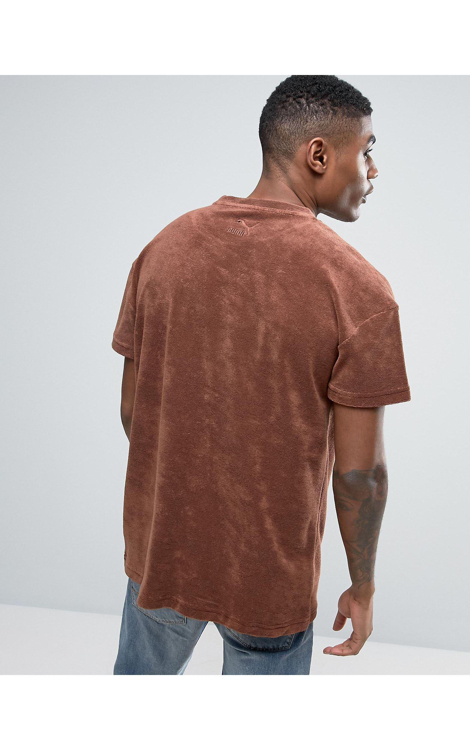 PUMA Cotton Towelling T-shirt In Brown Exclusive To Asos 57533302 for Men |  Lyst