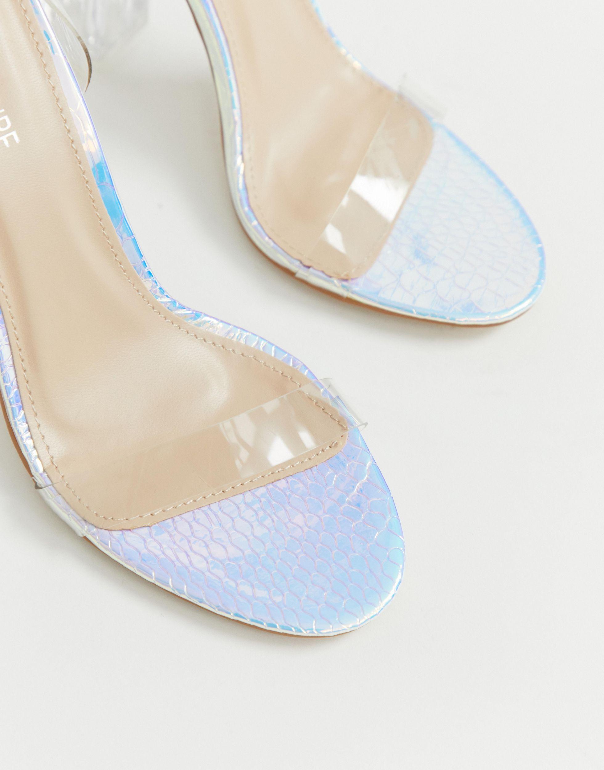 public desire alia clear heeled sandals