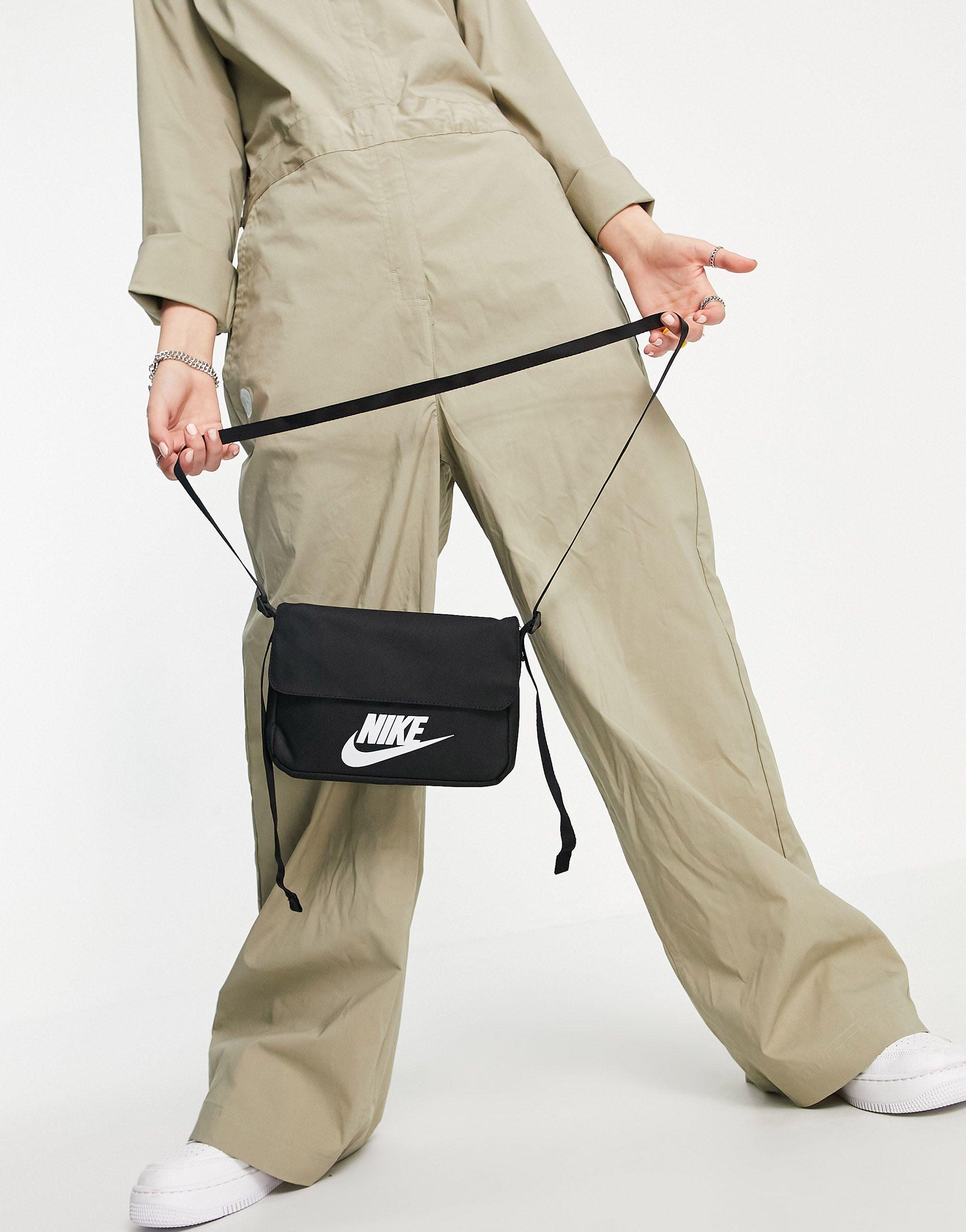 Nike Futura 365 dogtooth print crossbody bag in black/white