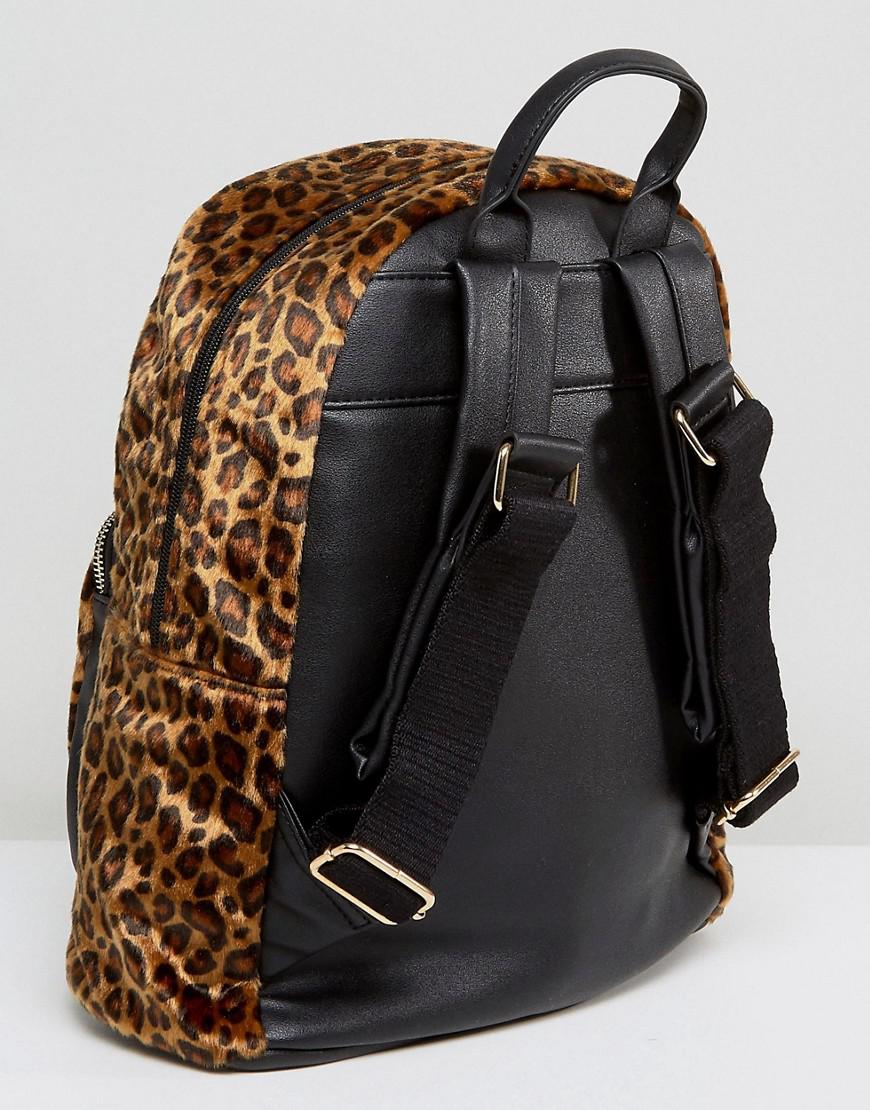 leopard print drawstring backpack