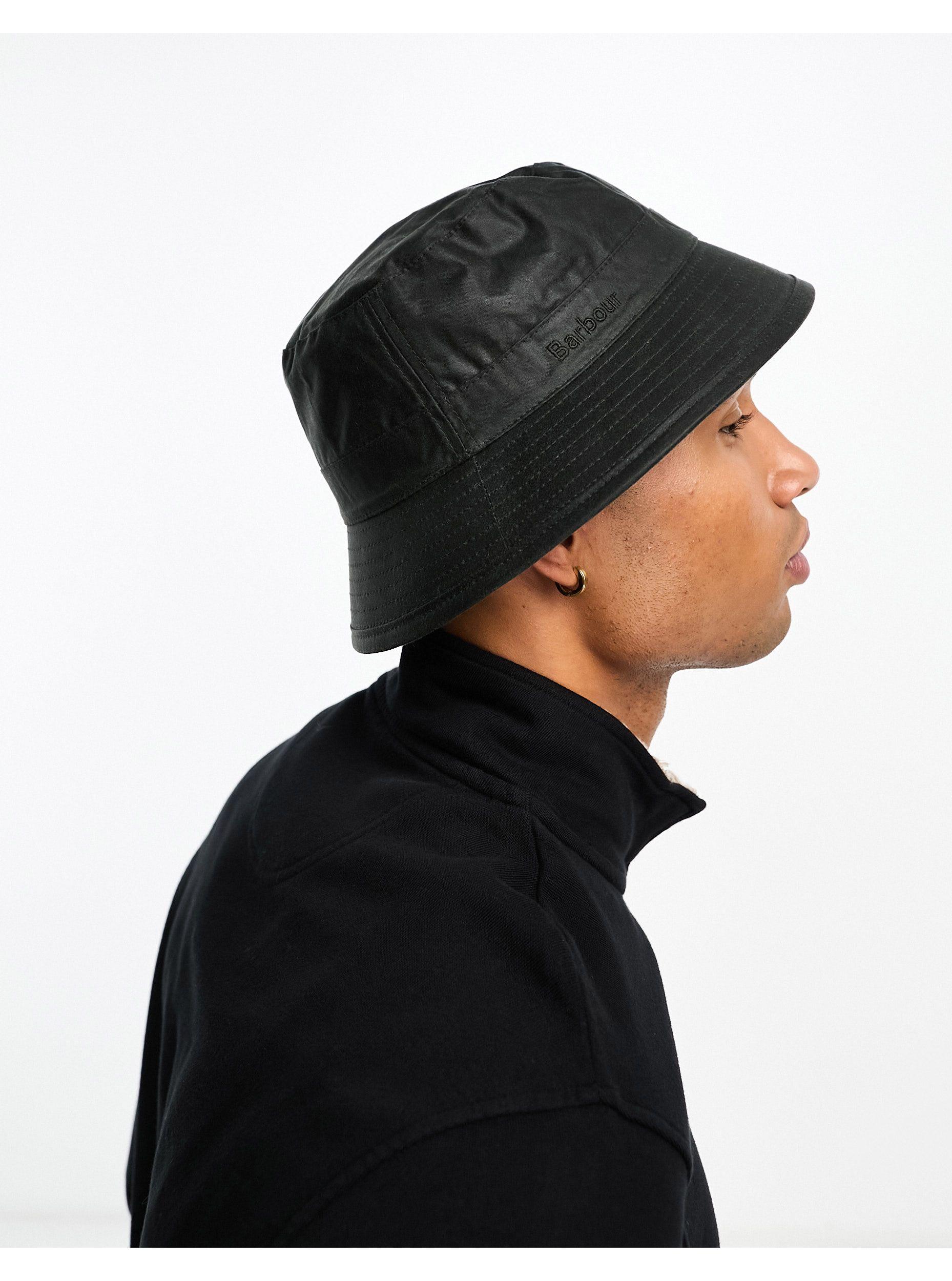 Barbour Wax Sports Bucket Hat in Black for Men | Lyst UK