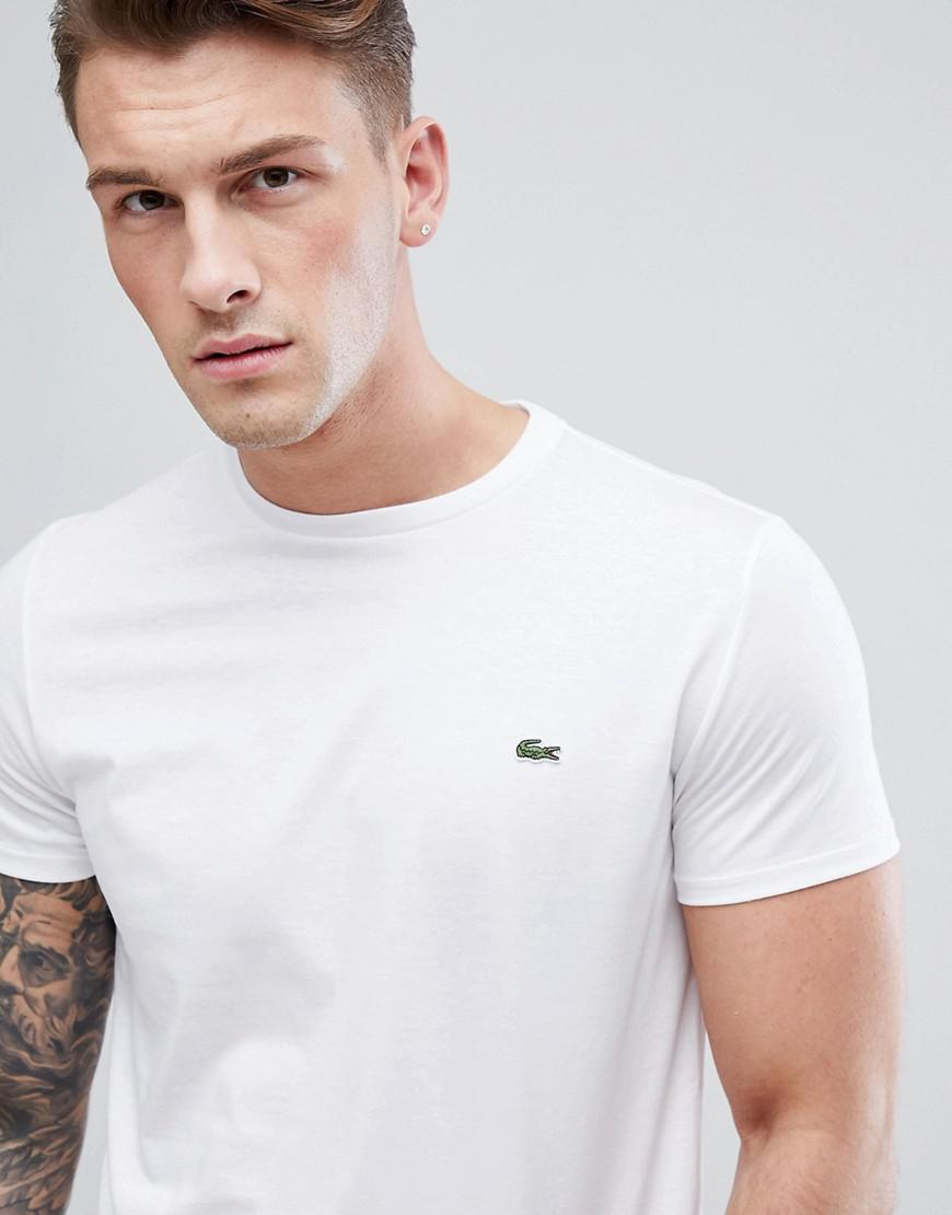 Lacoste Logo T-shirt In White in White for Men - Lyst