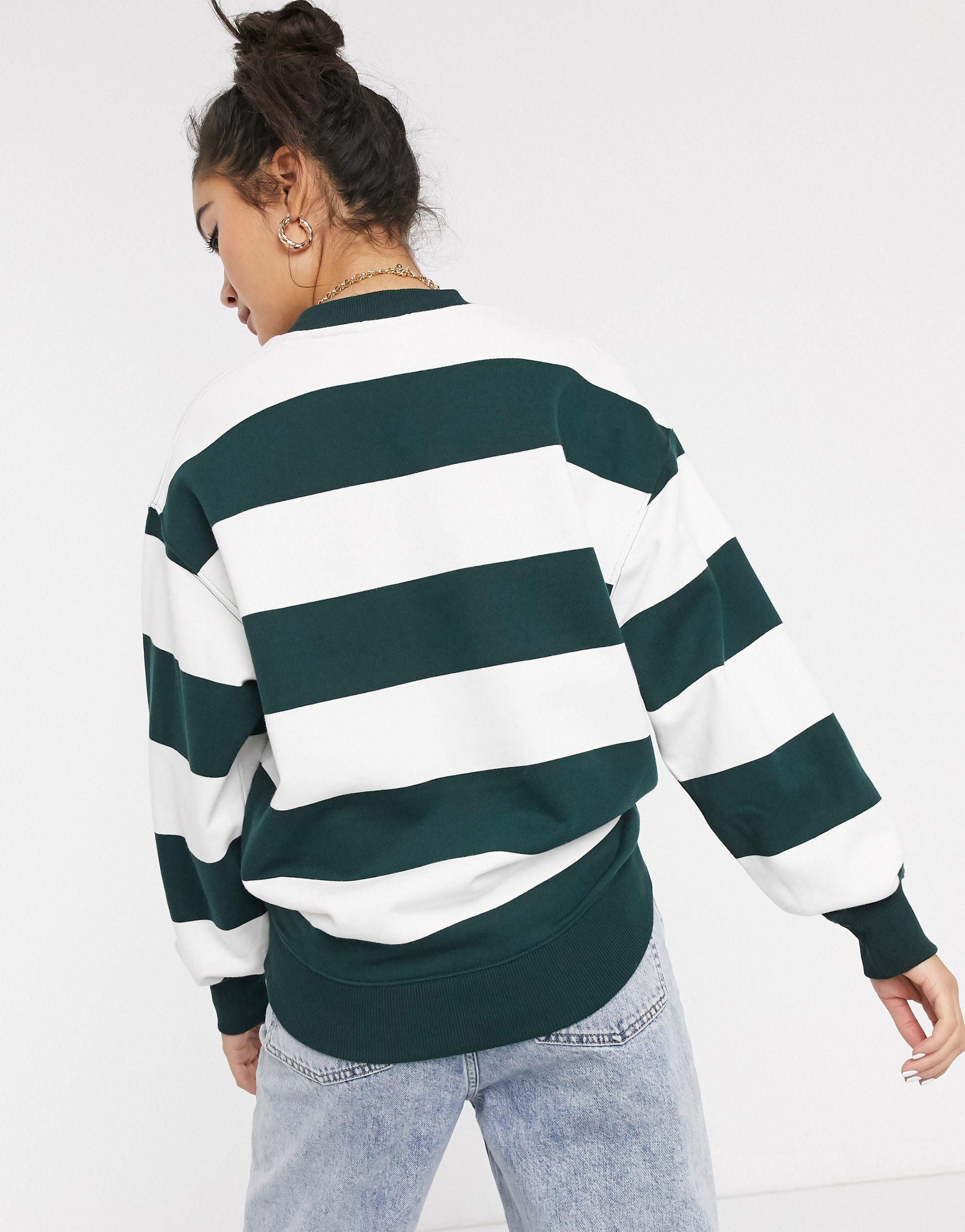 oversized striped sweatshirt