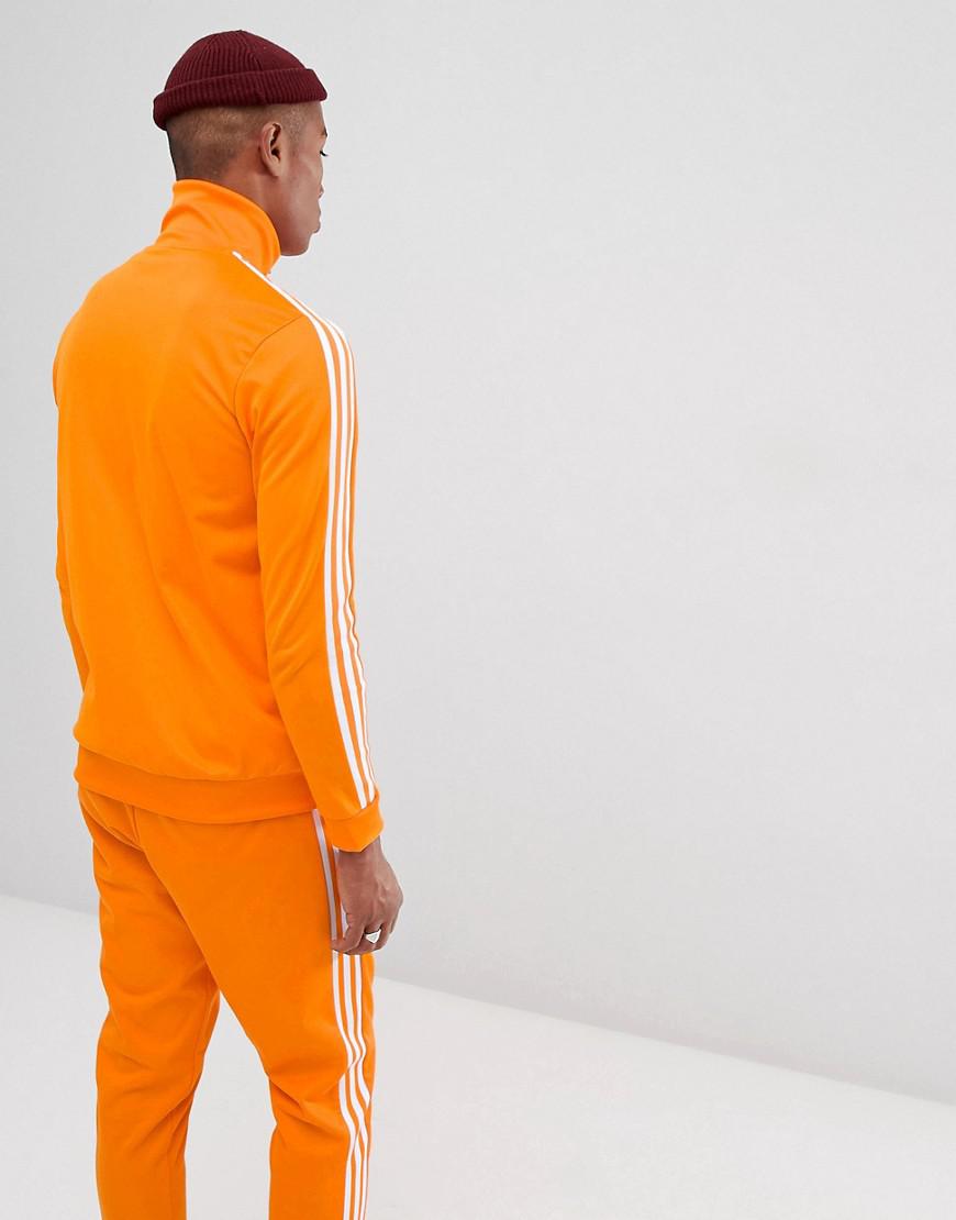 adidas Originals Beckenbauer Track Jacket In Orange Dh5821 for Men | Lyst UK