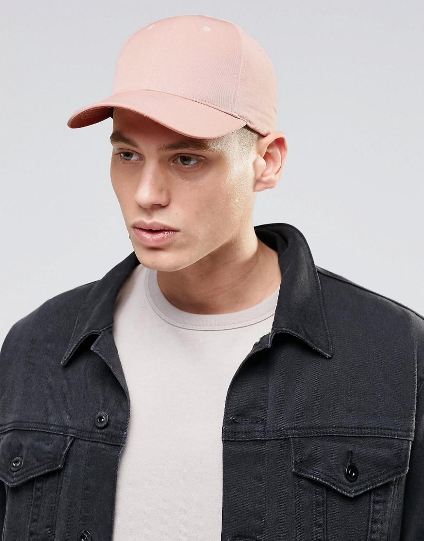 asos pink cap