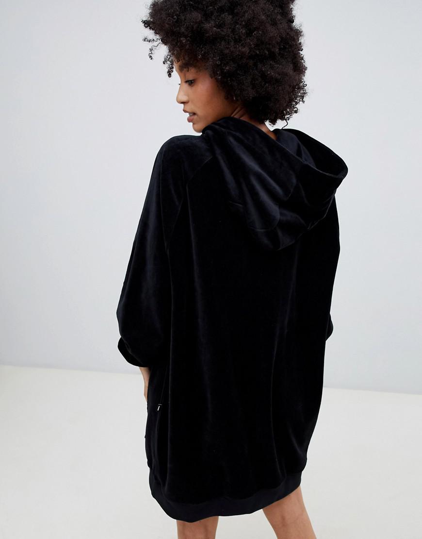 velour hoodie dress