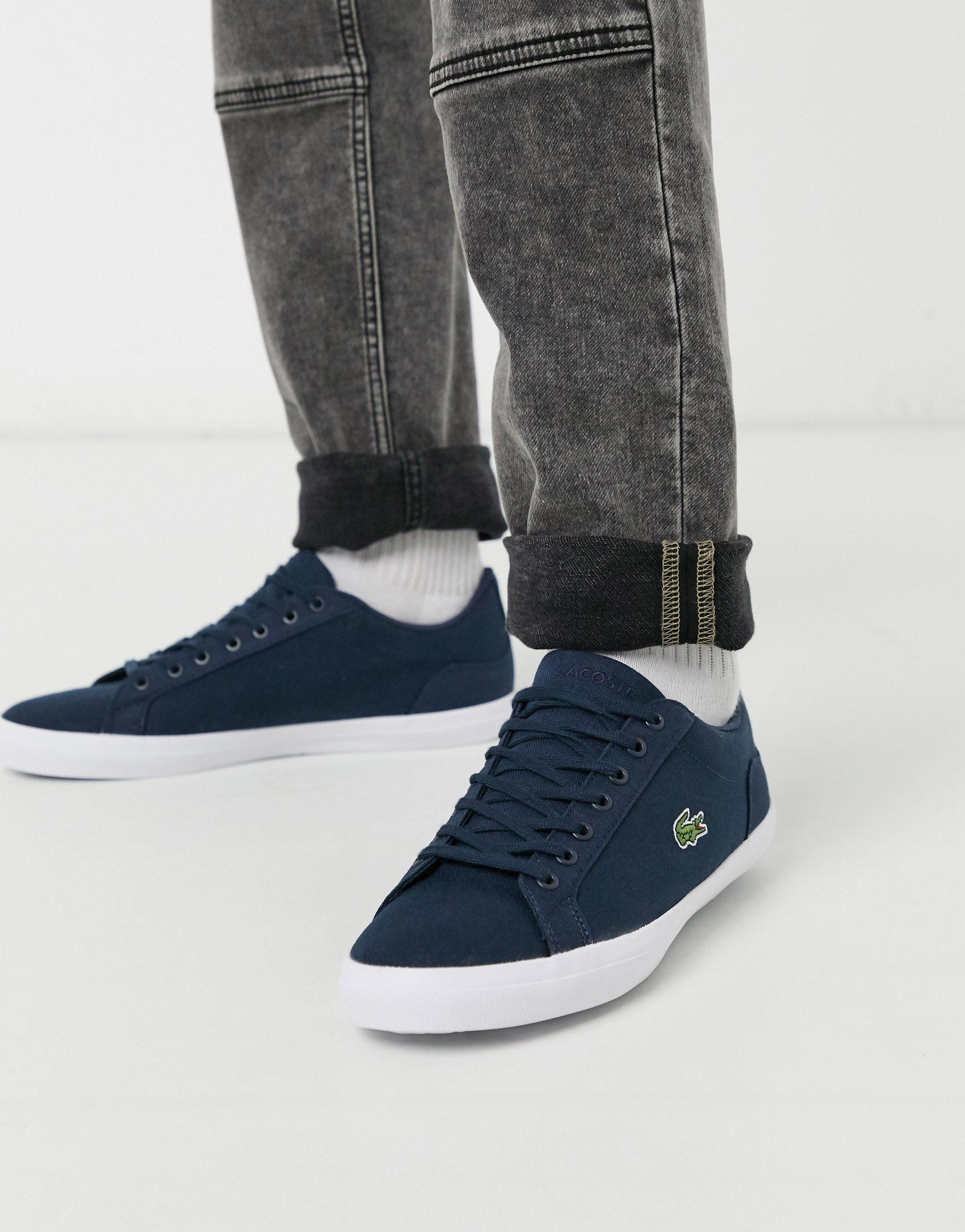 blue lacoste trainers