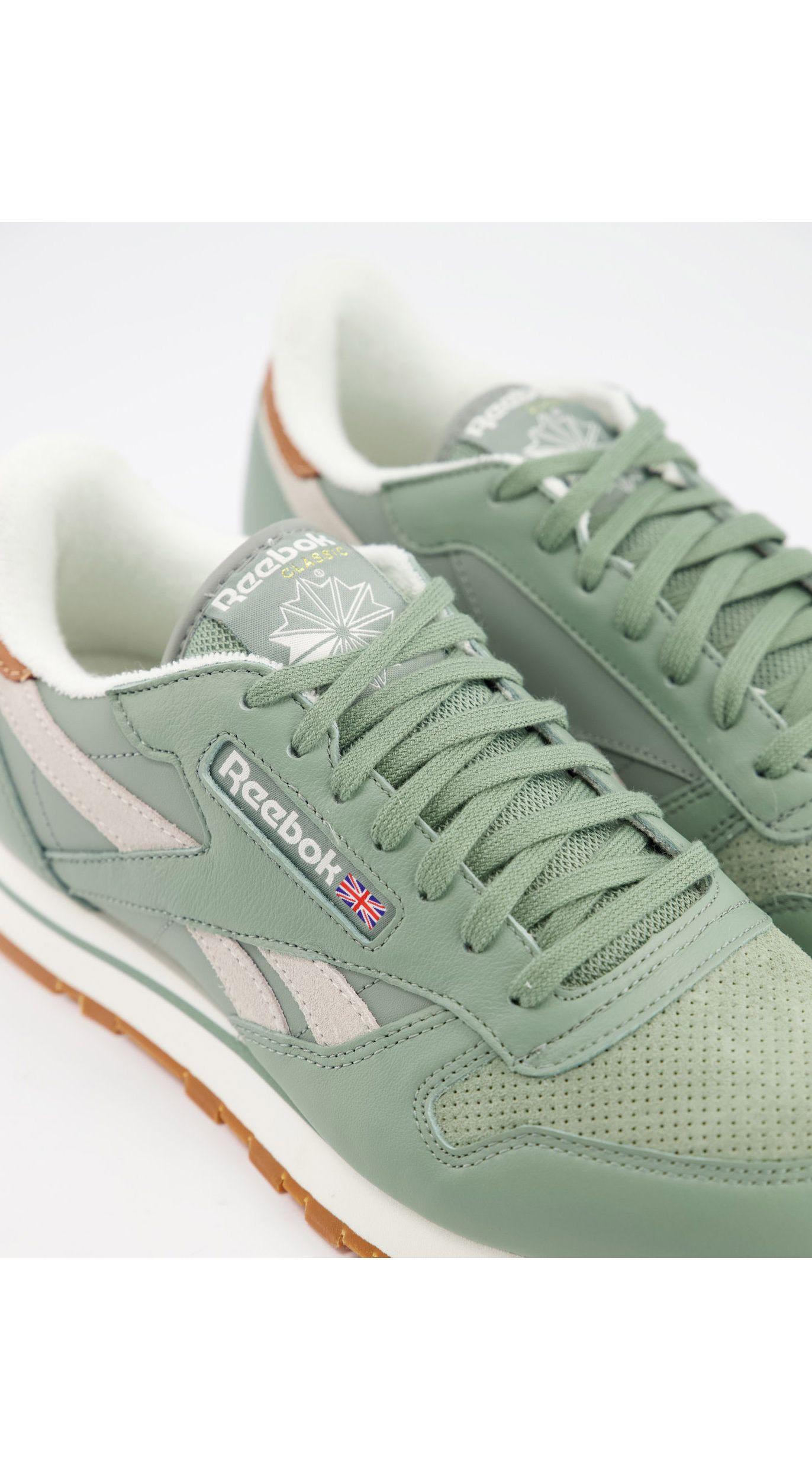 Reebok Leer Classics - Leren Sneakers in het Groen voor heren - Lyst