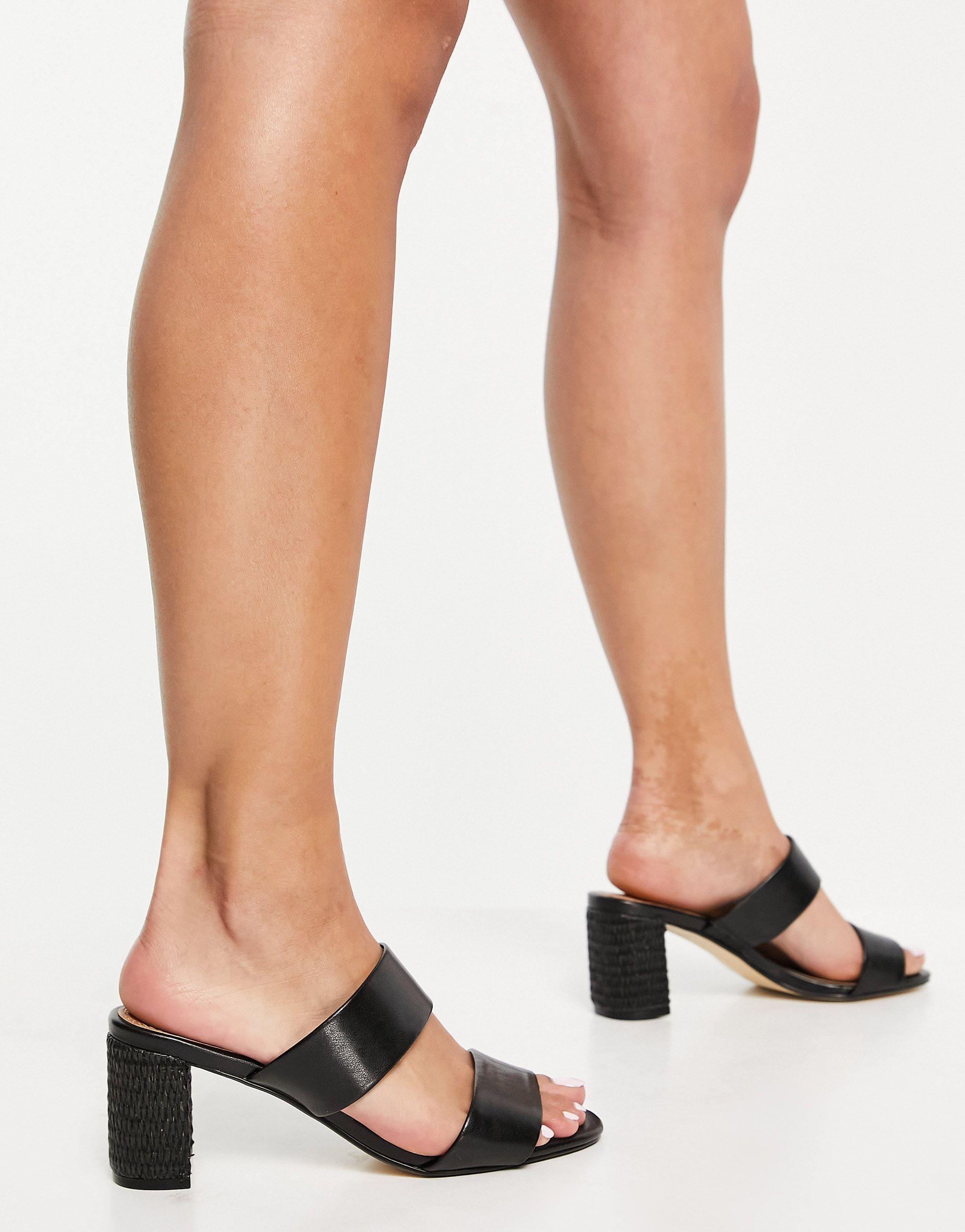 dune heeled mules