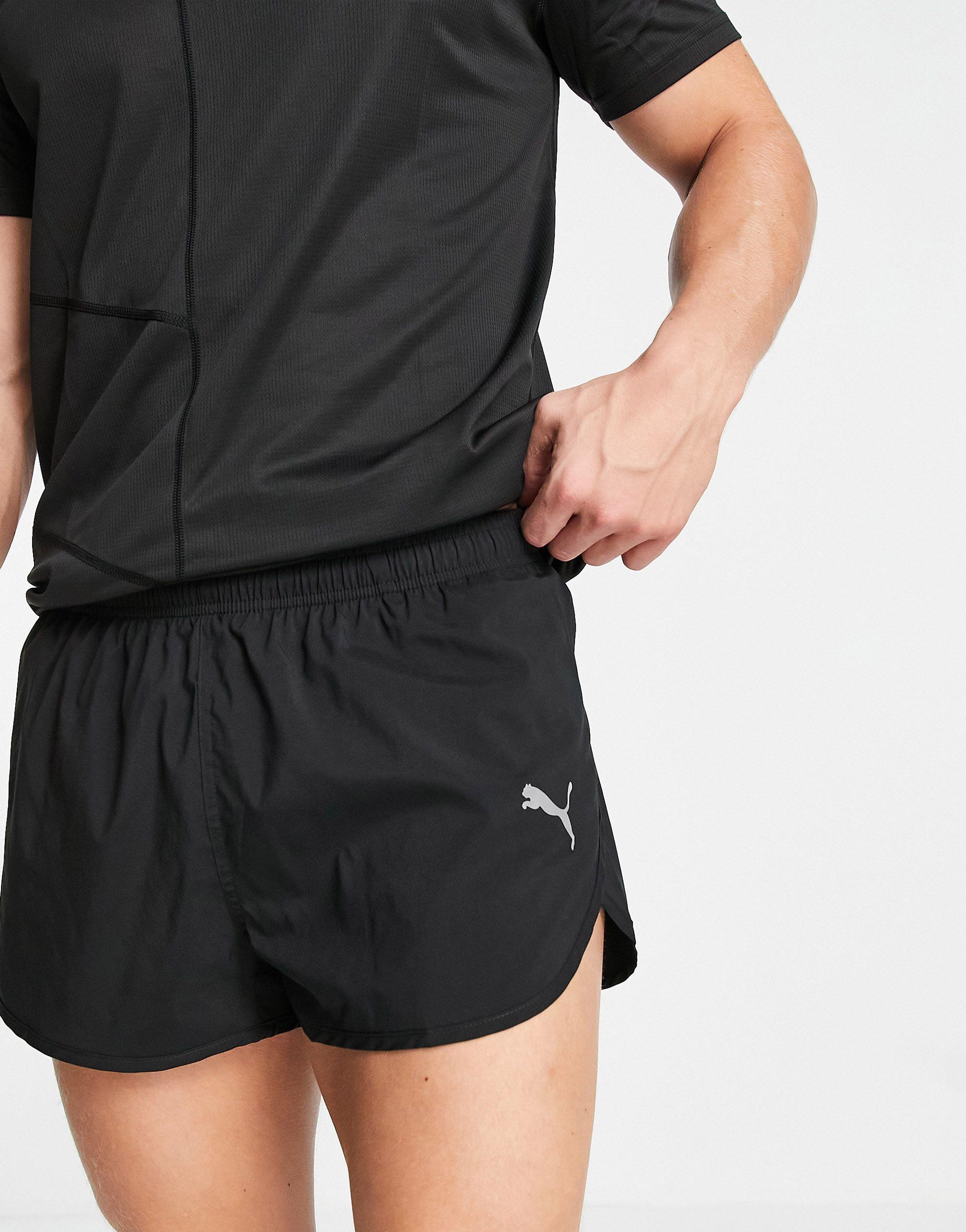 animal Supple despair PUMA Running Split Shorts in Black for Men - Save 5% | Lyst Canada