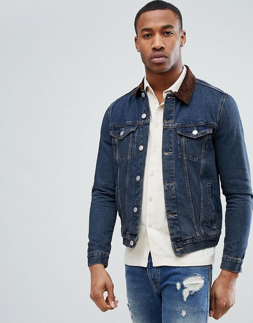 denim jacket tan collar