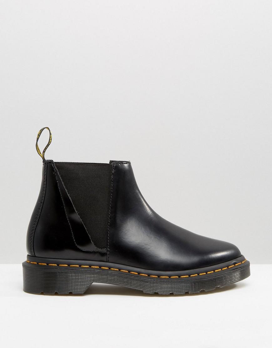 Dr. Martens Leather Bianca Black Chelsea Boots | Lyst Australia